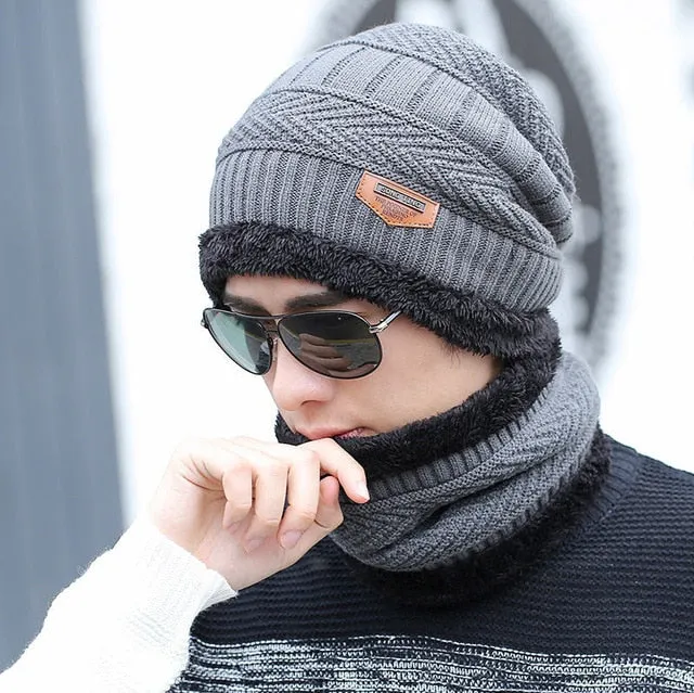 2pc. Fleece-Style Ski Cap and Scarf