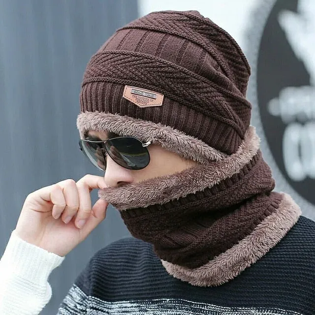 2pc. Fleece-Style Ski Cap and Scarf