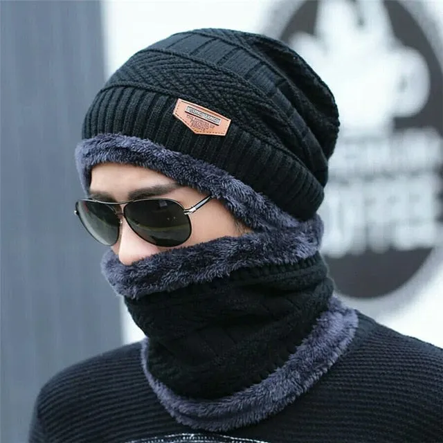 2pc. Fleece-Style Ski Cap and Scarf