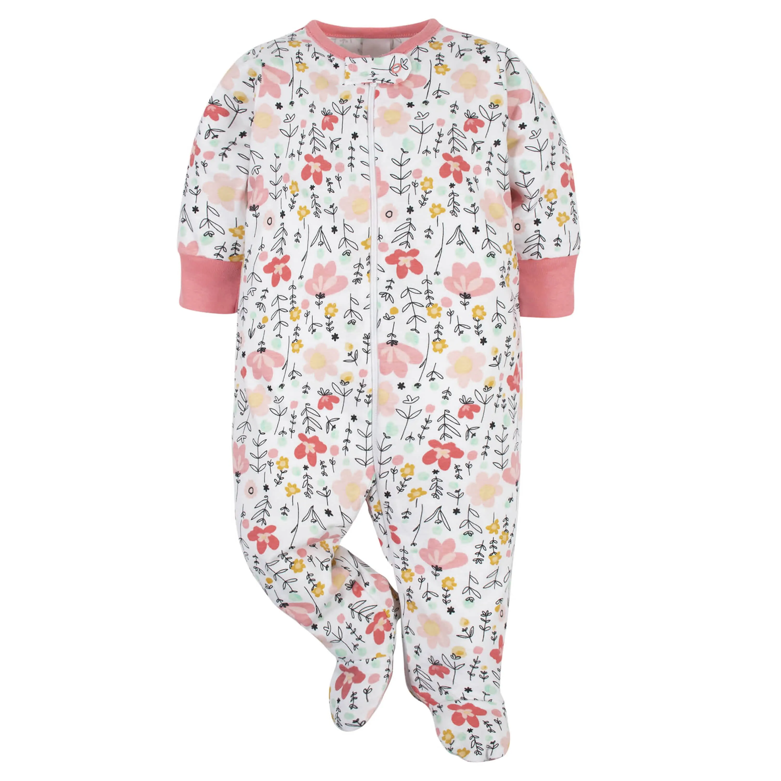 5-Piece Baby Girls Garden Floral Sleep 'N Plays & Headbands Set
