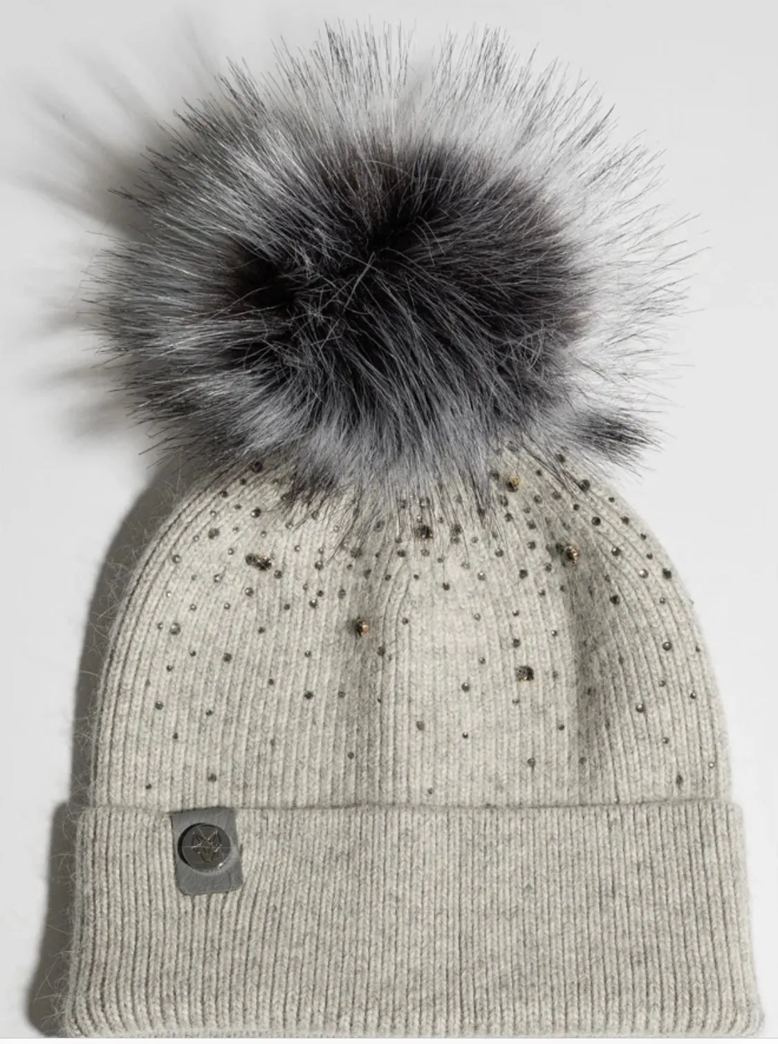 Angora and Cashmere Fur Pom Pom Hat