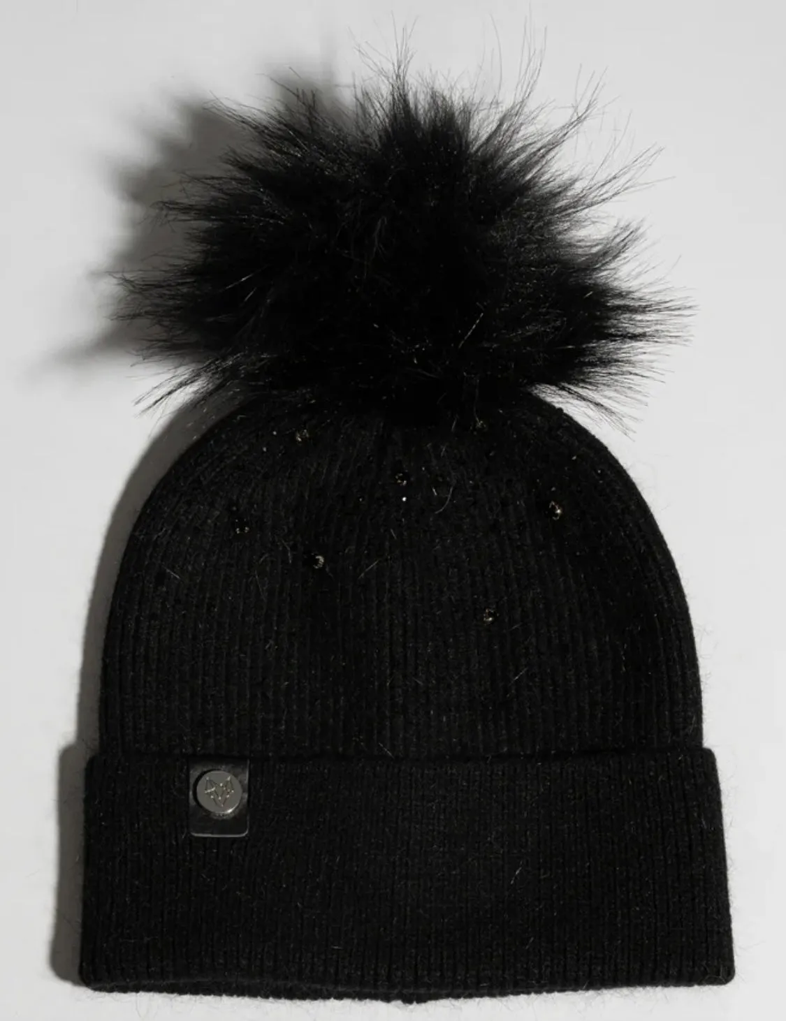 Angora and Cashmere Fur Pom Pom Hat