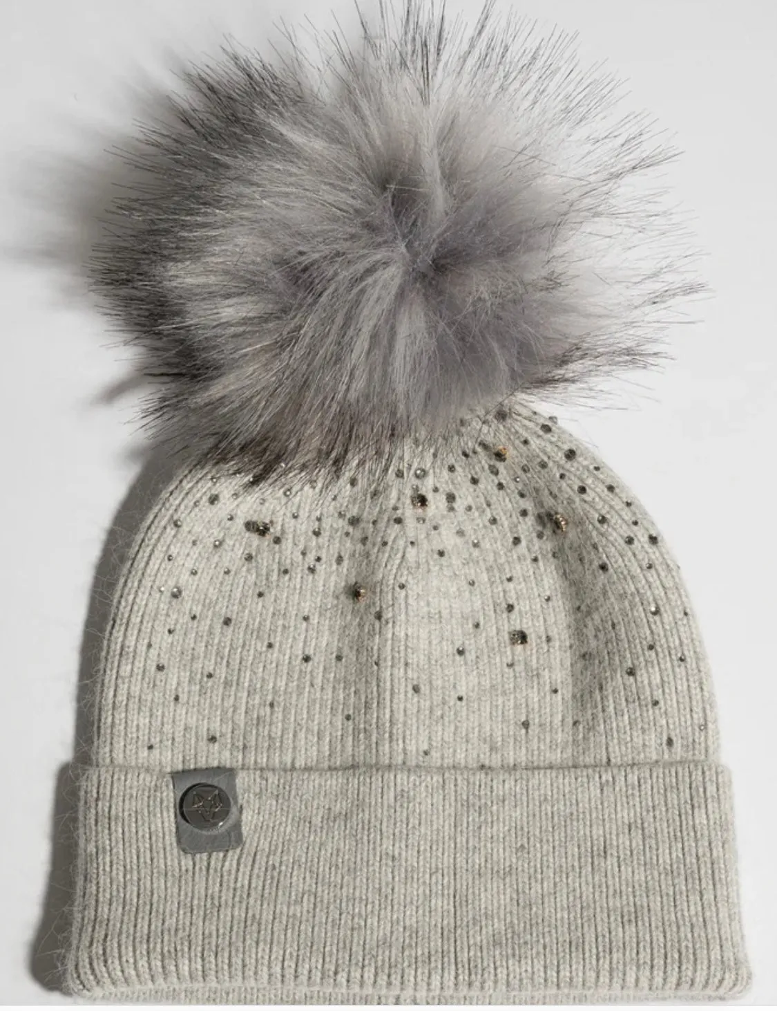 Angora and Cashmere Fur Pom Pom Hat