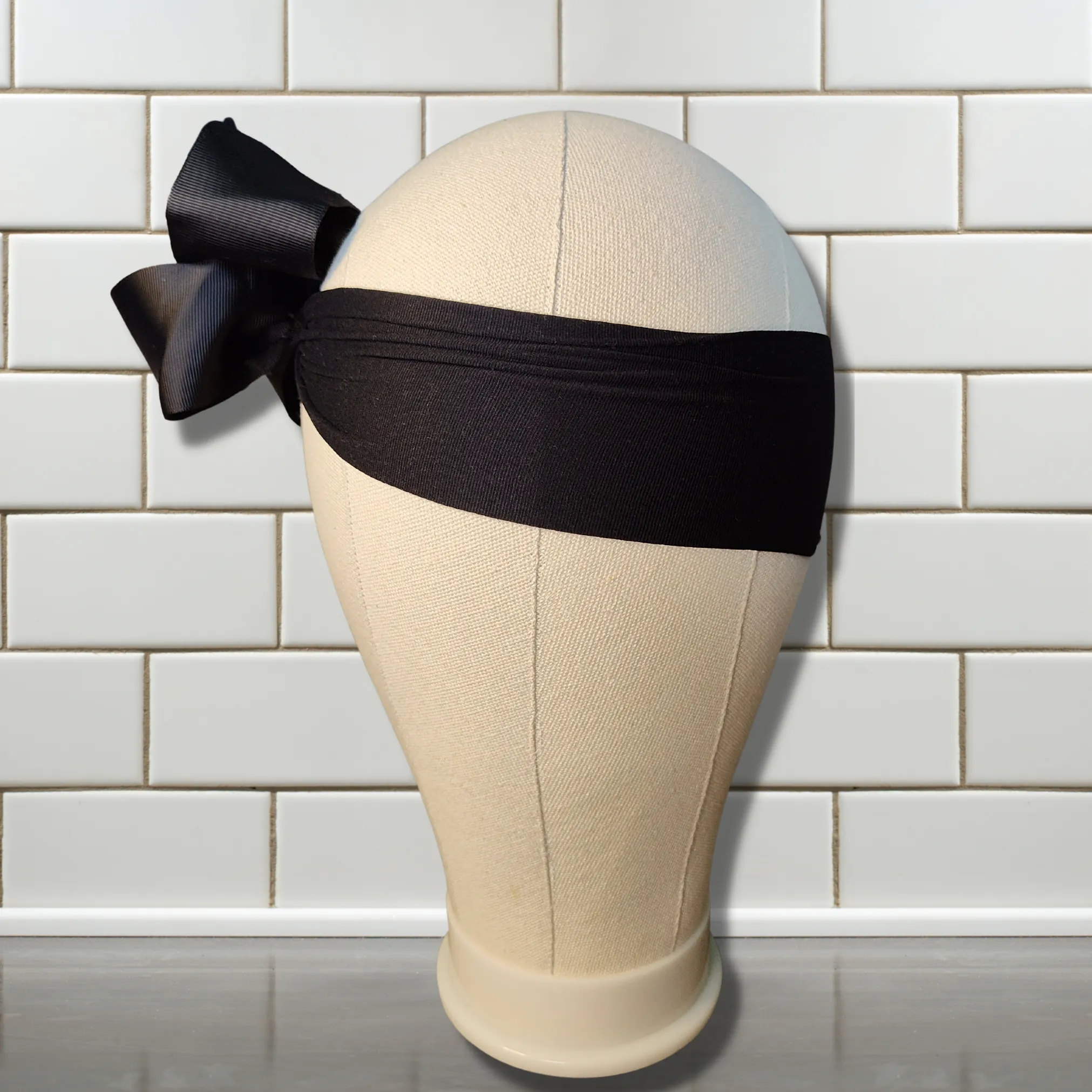 Black Turban Bow Headband