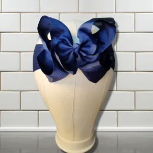 Blue Turban Bow Headband