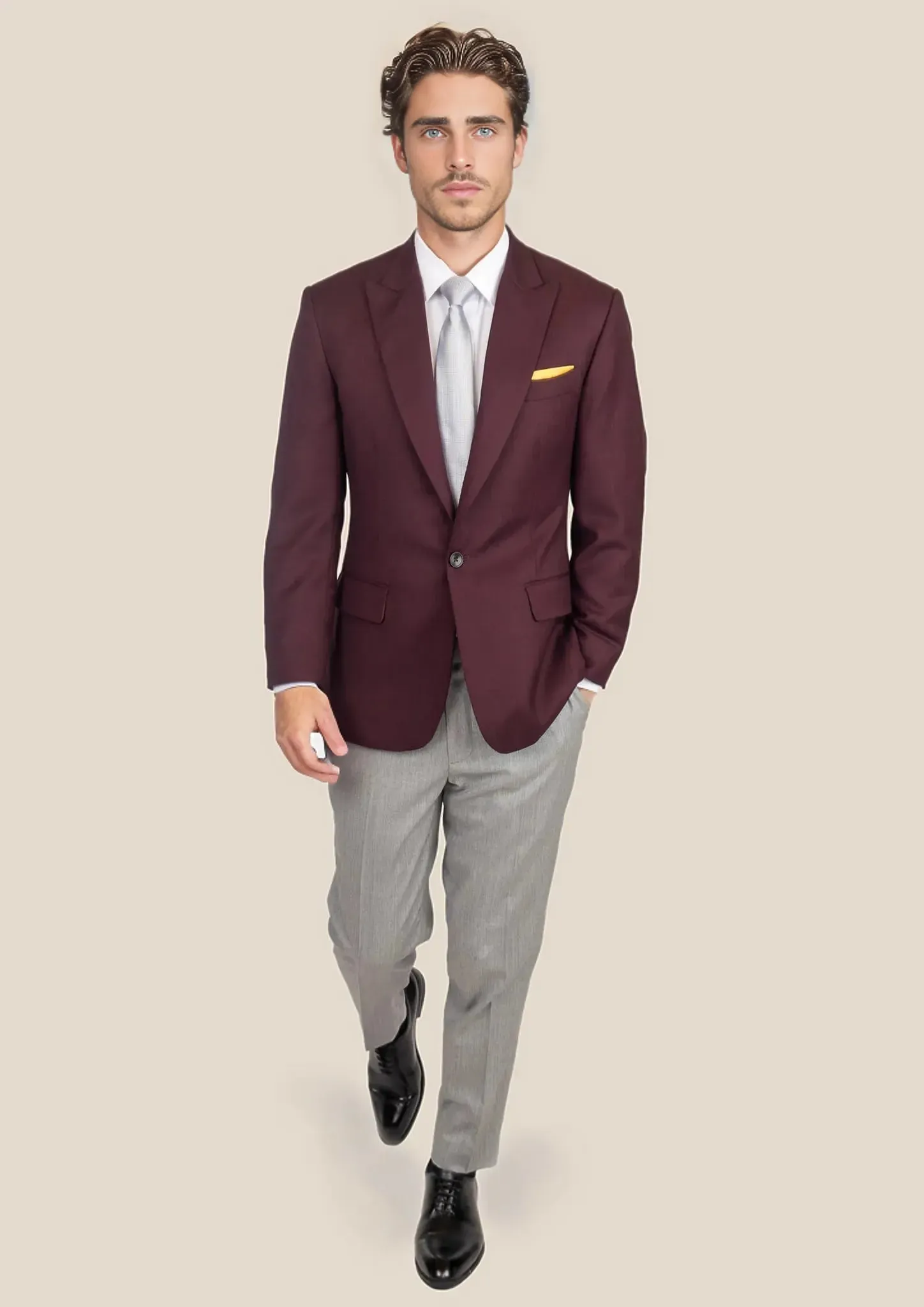 Bowery Deep Burgundy Birdseye Jacket