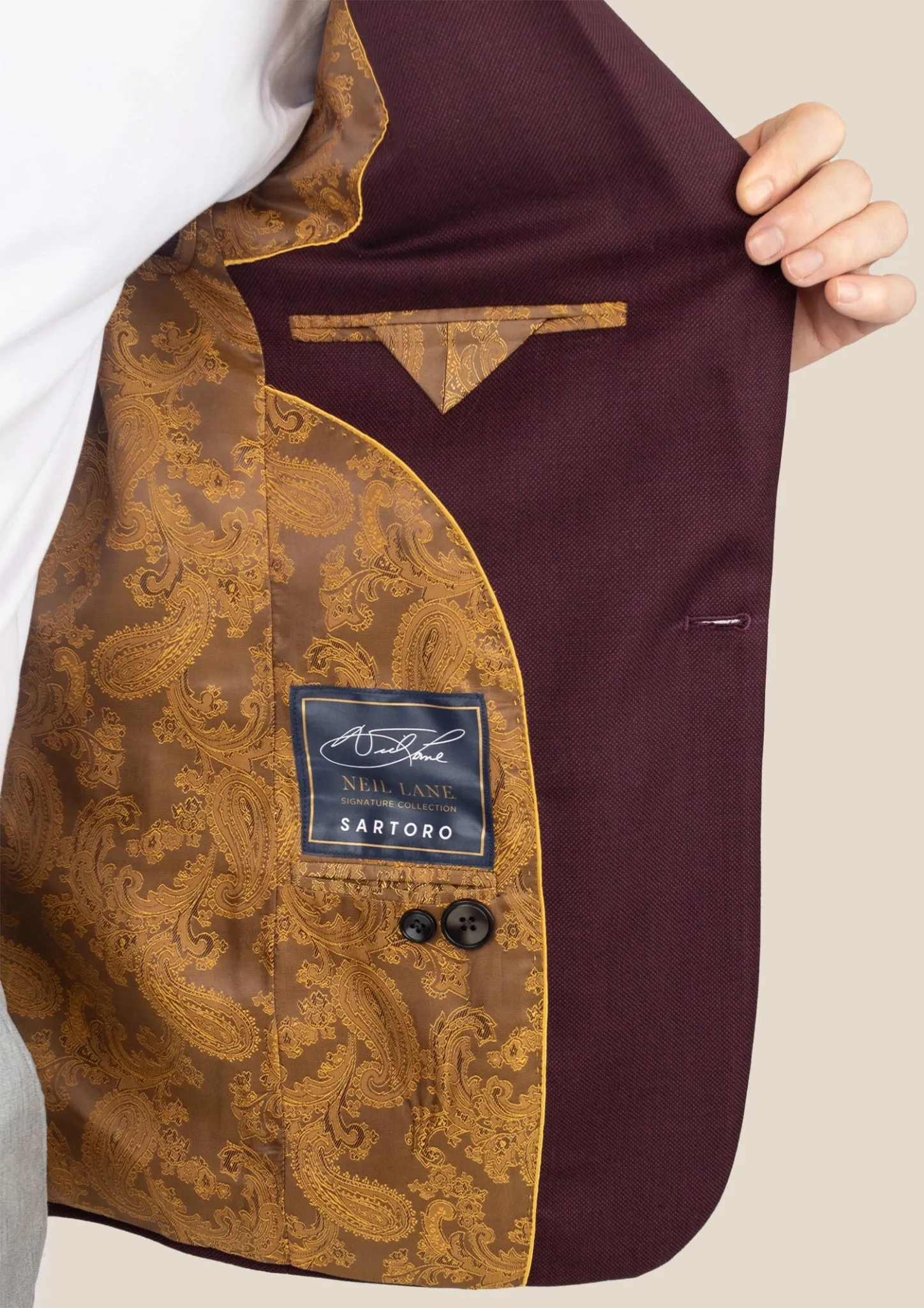 Bowery Deep Burgundy Birdseye Jacket