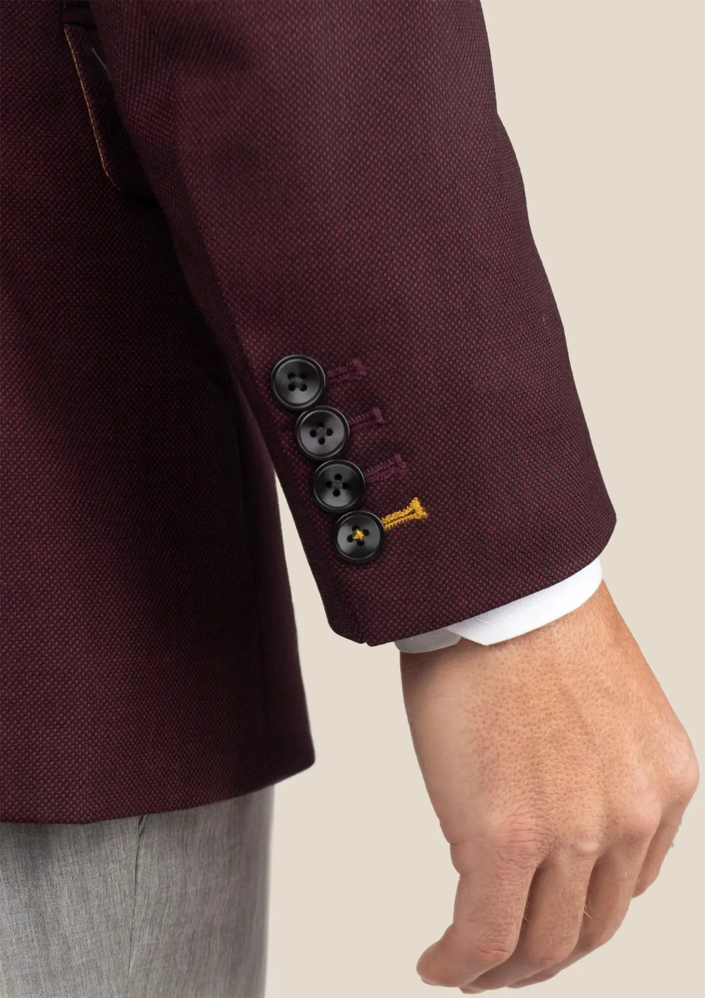 Bowery Deep Burgundy Birdseye Jacket
