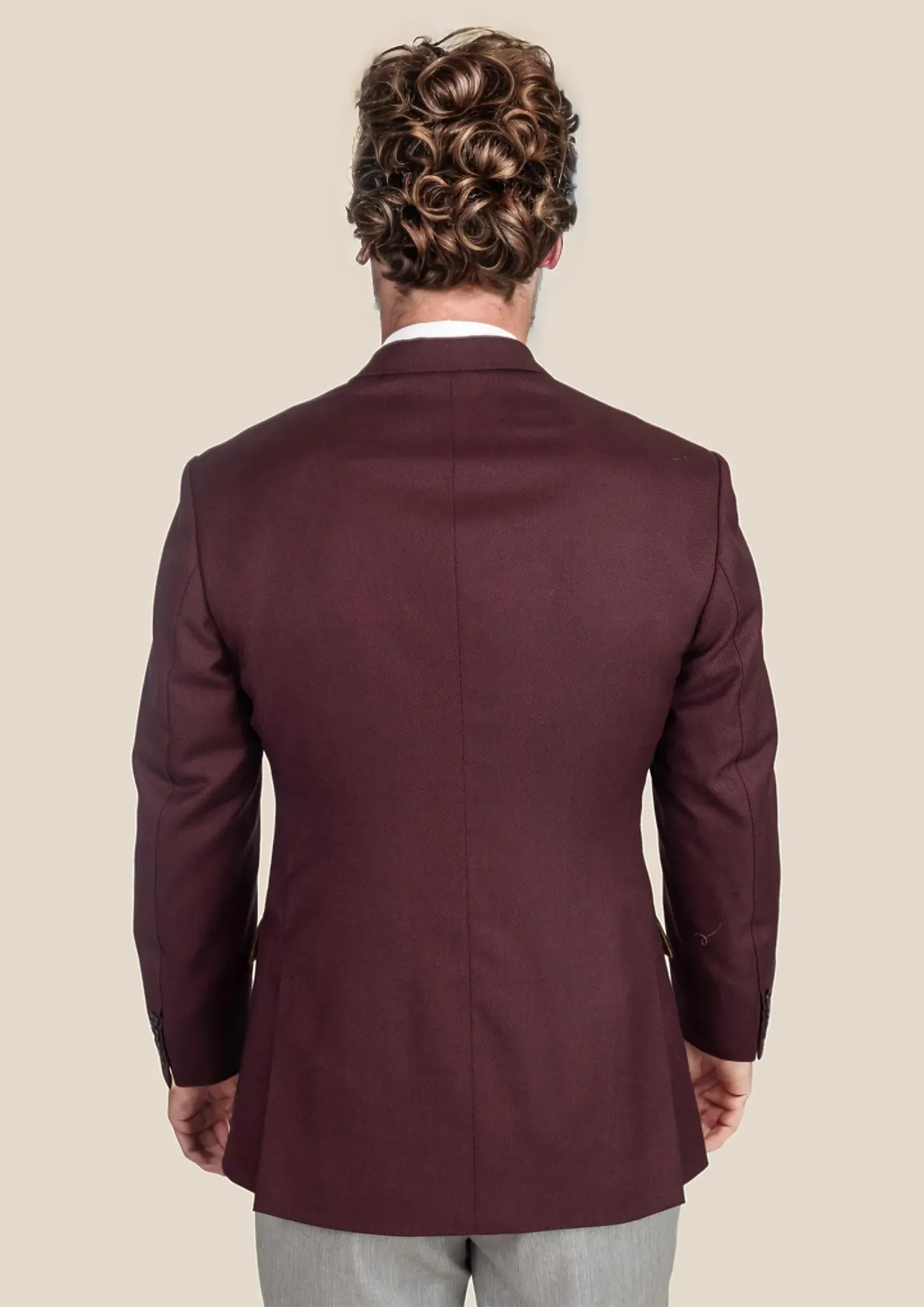 Bowery Deep Burgundy Birdseye Jacket