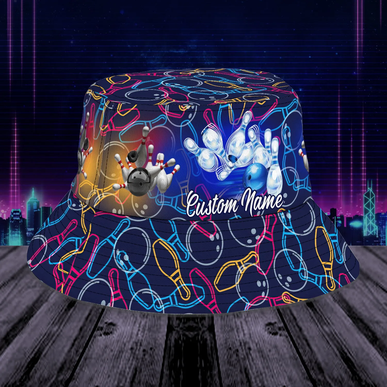 Bowling 03 - Custom Bucket Hat - bucket - Loop - Ntp-158