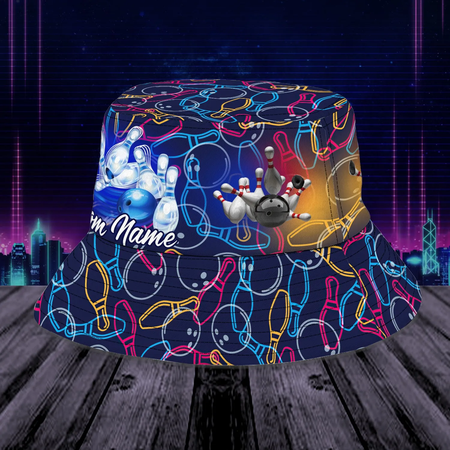 Bowling 03 - Custom Bucket Hat - bucket - Loop - Ntp-158