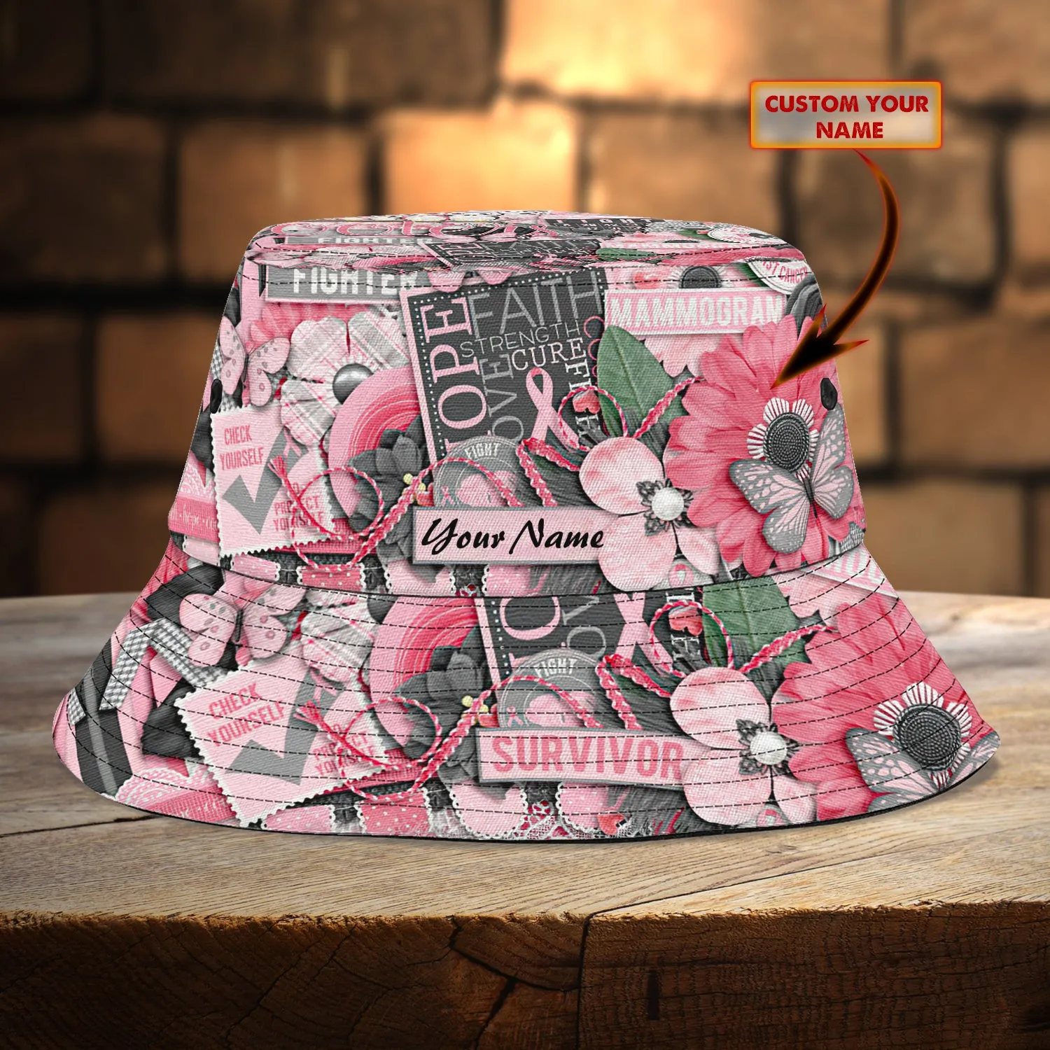Breast Cancer Awareness  - Custom Bucket Hat - Nmd 65