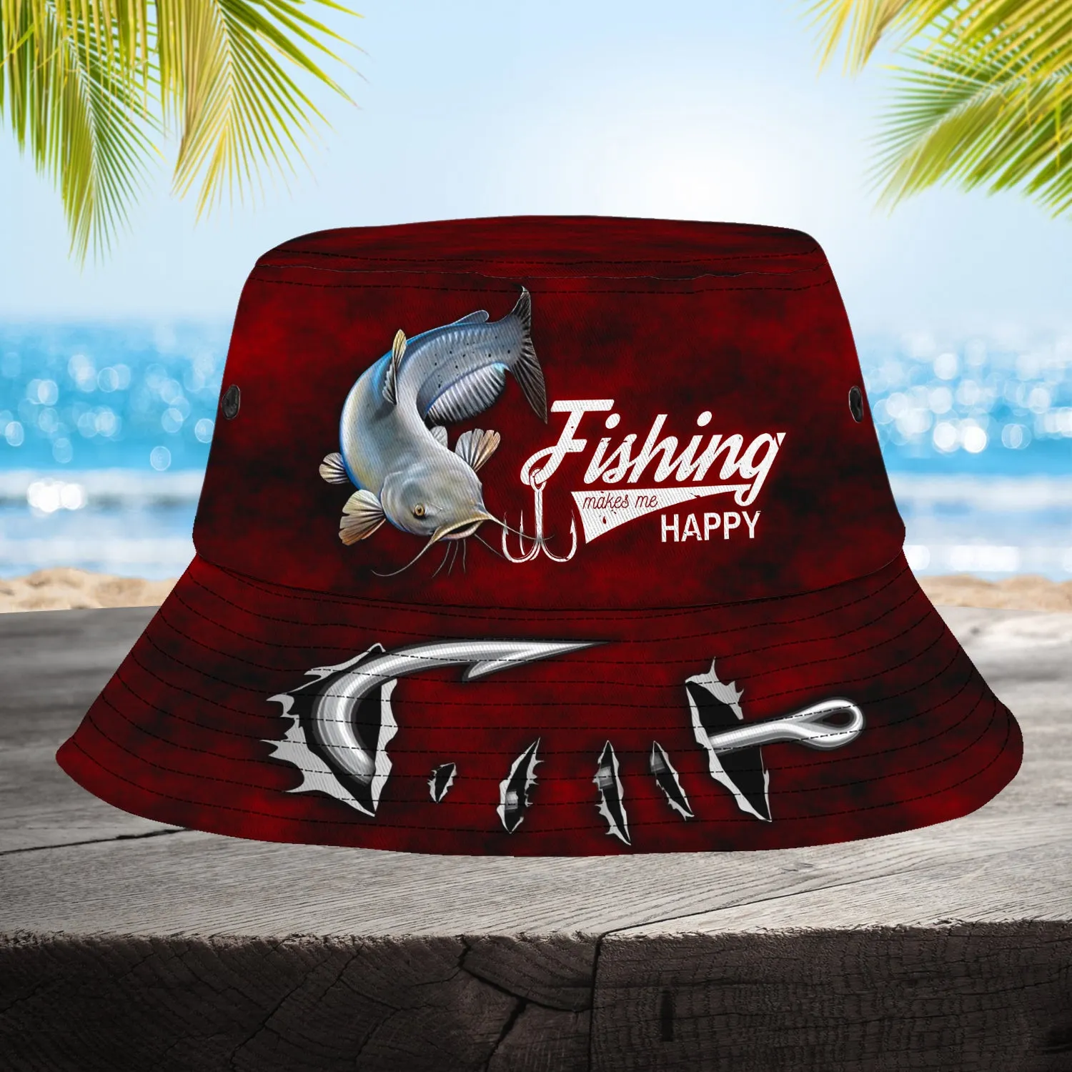 CatFishing - Custom Bucket Hat - Loop - Ntp-220