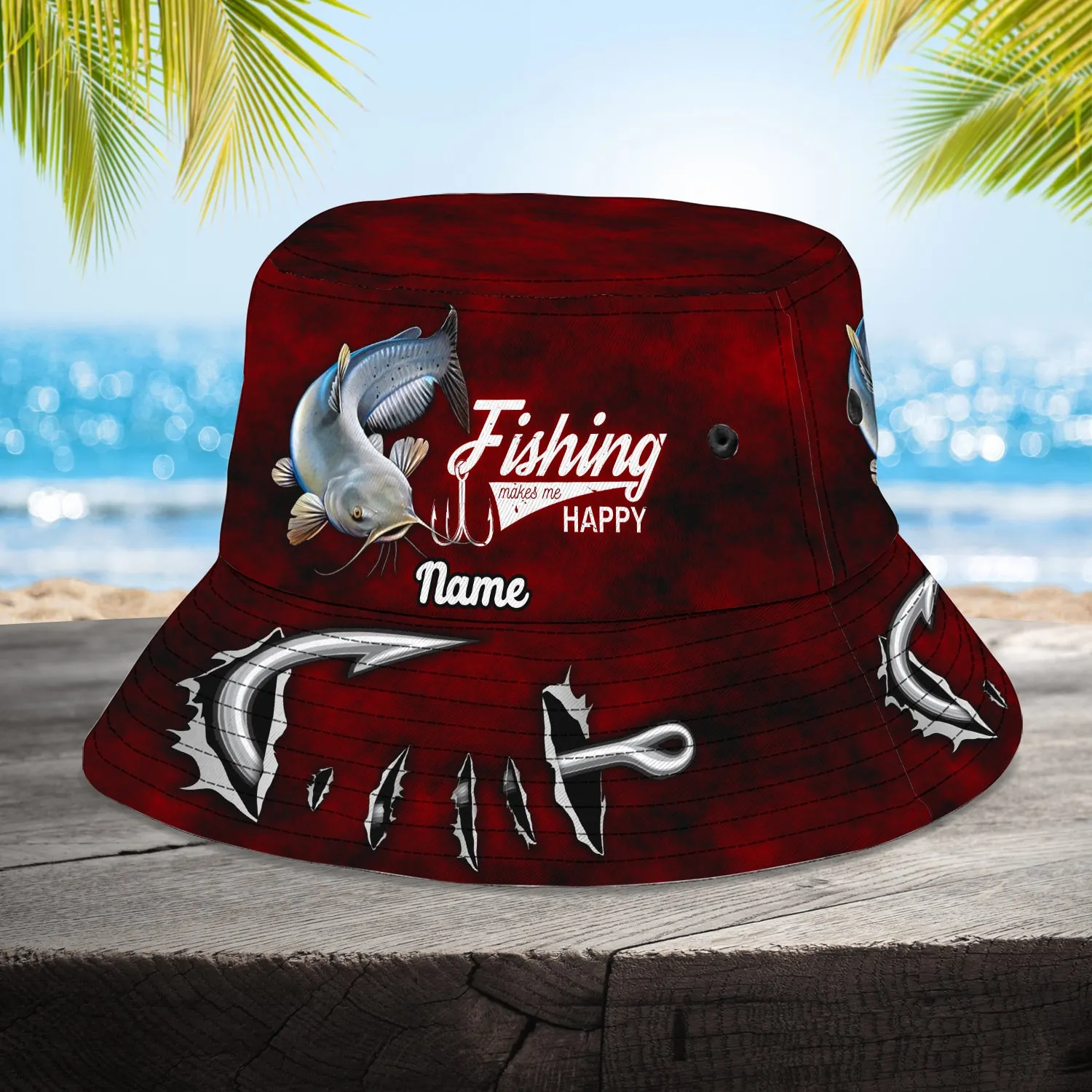 CatFishing - Custom Bucket Hat - Loop - Ntp-220