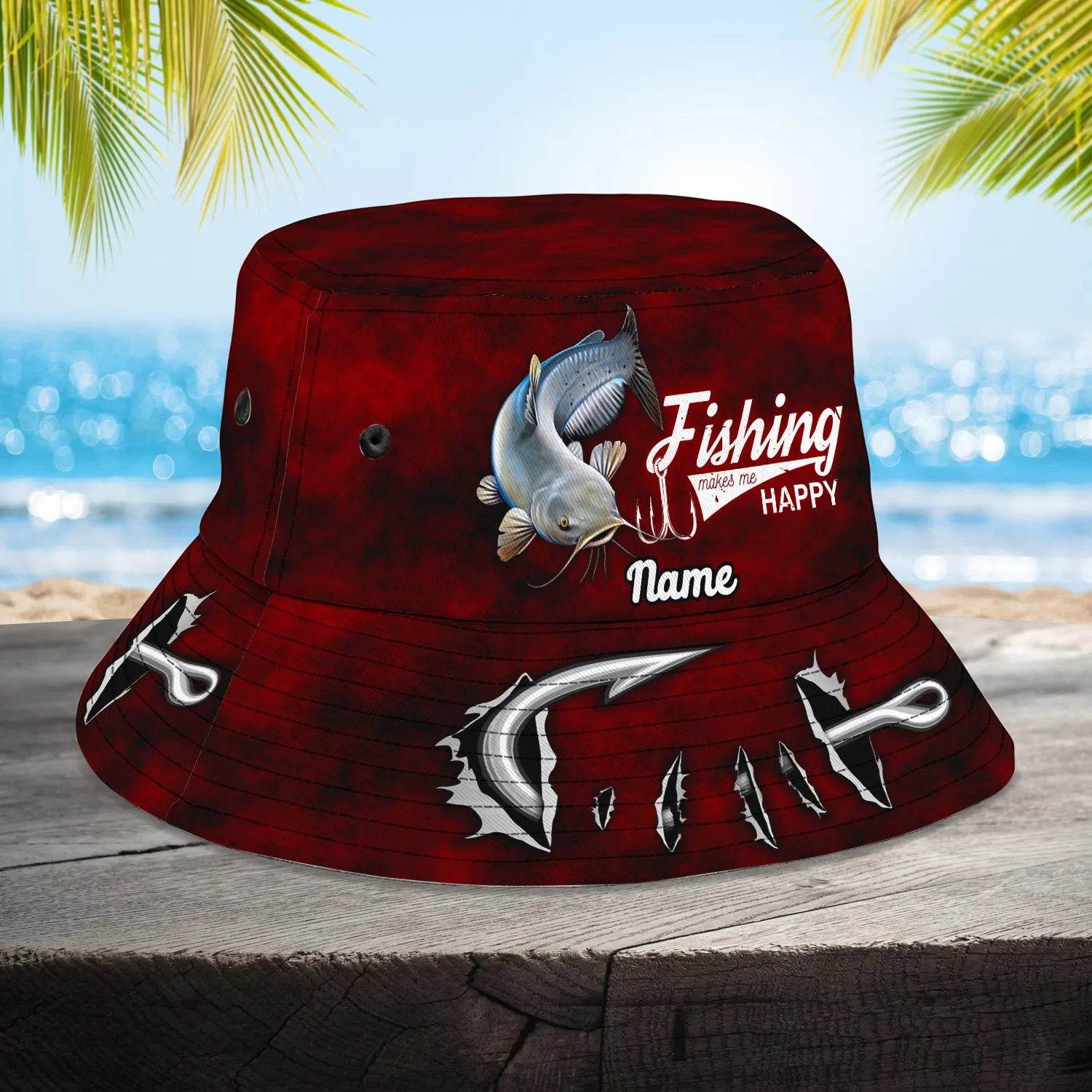 CatFishing - Custom Bucket Hat - Loop - Ntp-220