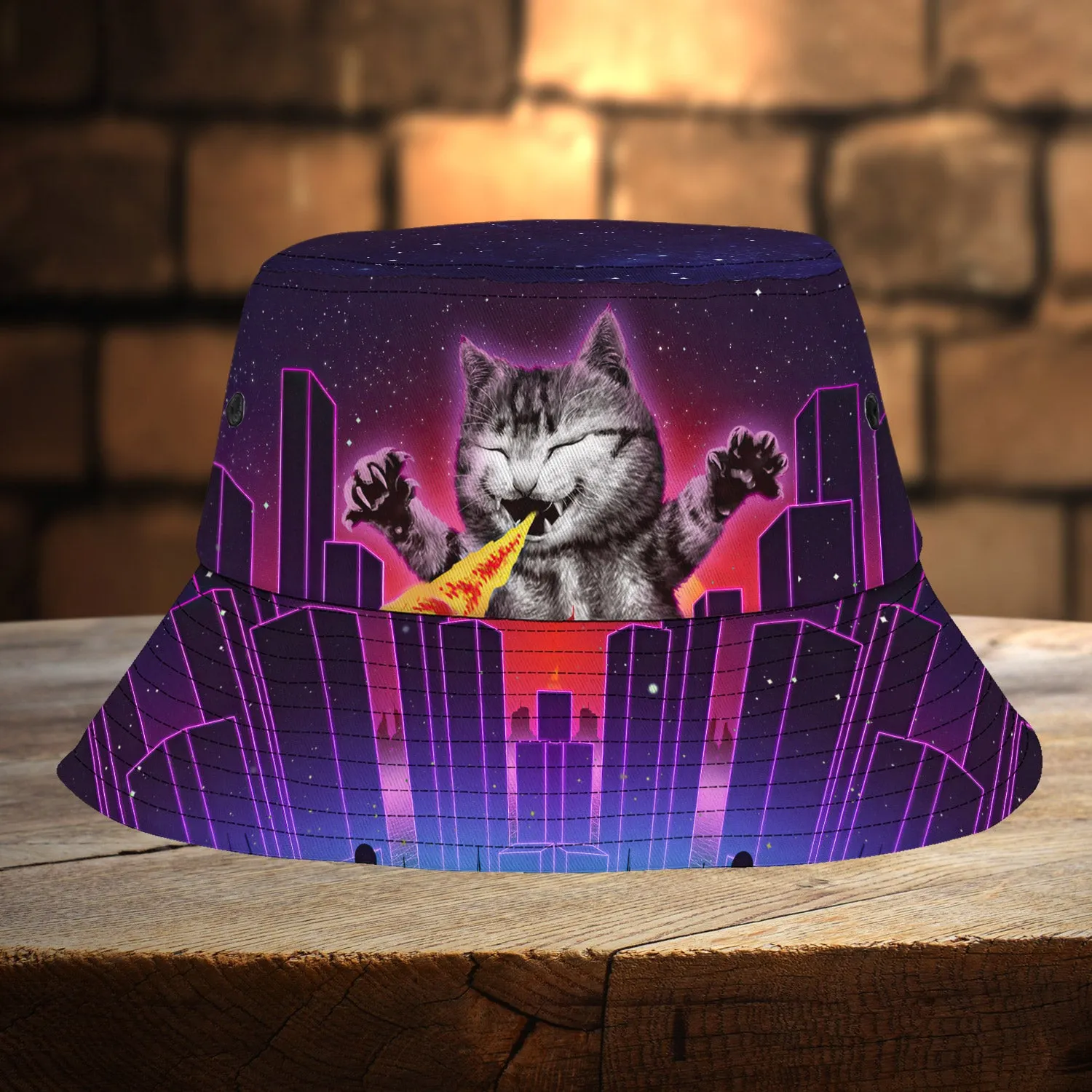 Catzilla-Custom Bucket Hat - Loop - T2k-189