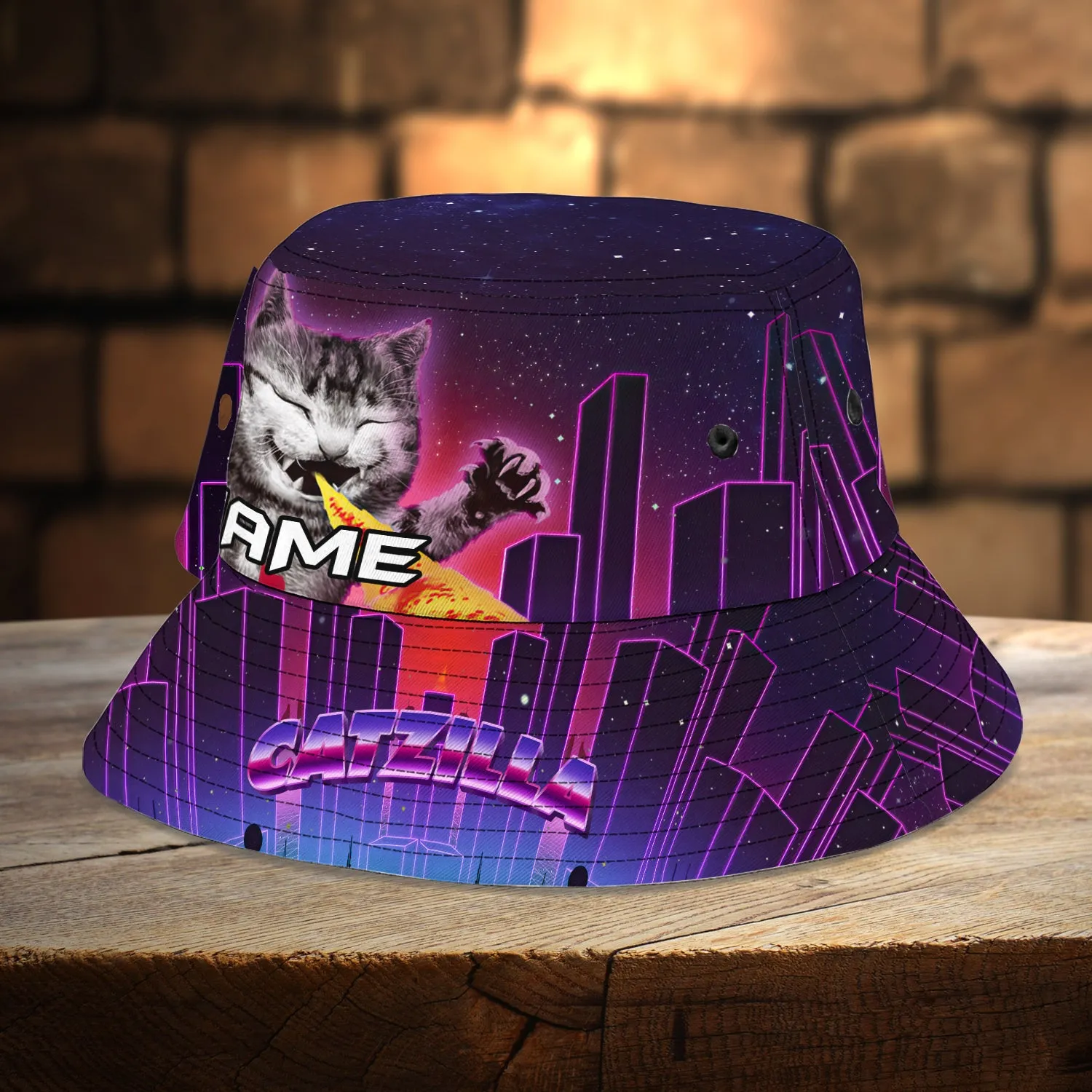 Catzilla-Custom Bucket Hat - Loop - T2k-189