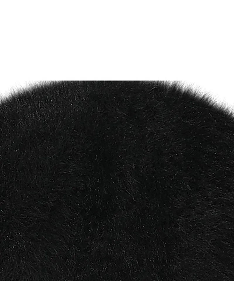 CHUCUCHU Angora Bucket Hat - Black