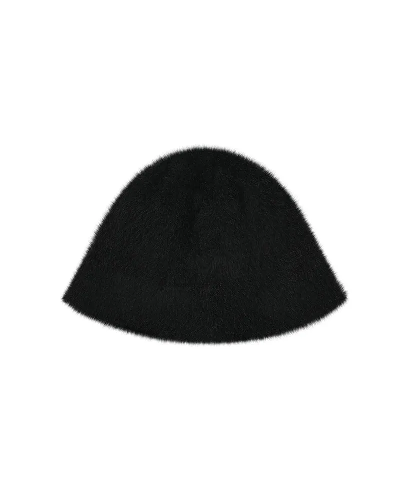 CHUCUCHU Angora Bucket Hat - Black