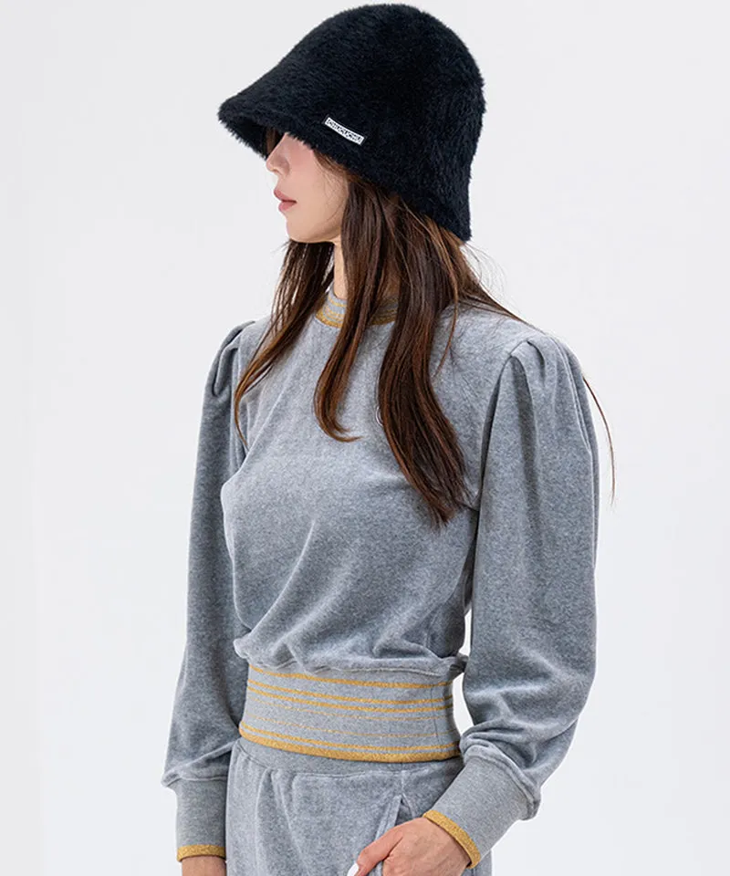 CHUCUCHU Angora Bucket Hat - Black