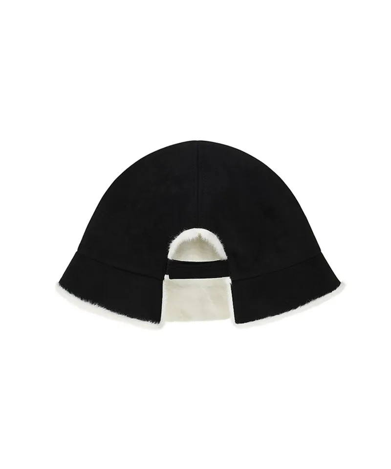 CHUCUCHU Suede Bucket Hat - Black