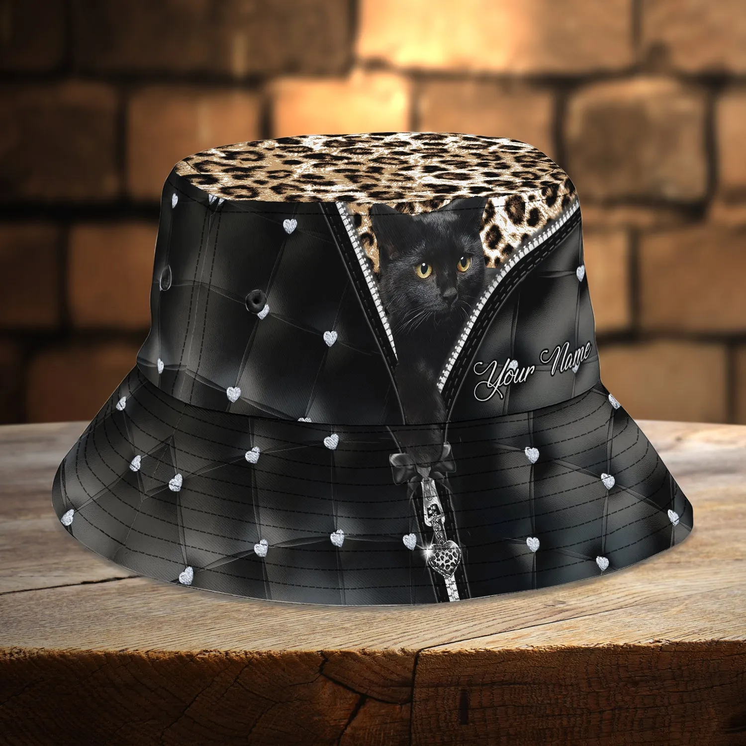 Custom Bucket Hat - Fancy Cat - Fuly 12