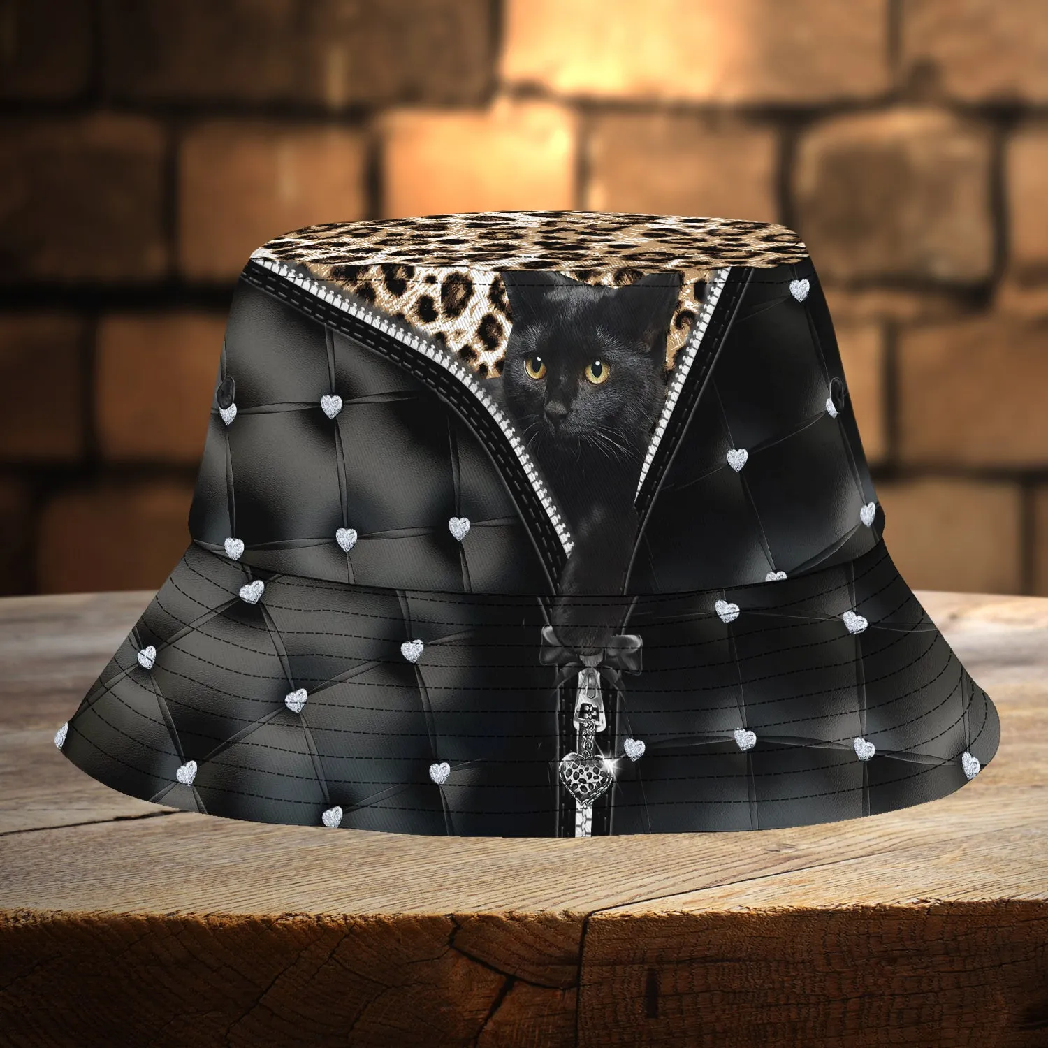 Custom Bucket Hat - Fancy Cat - Fuly 12