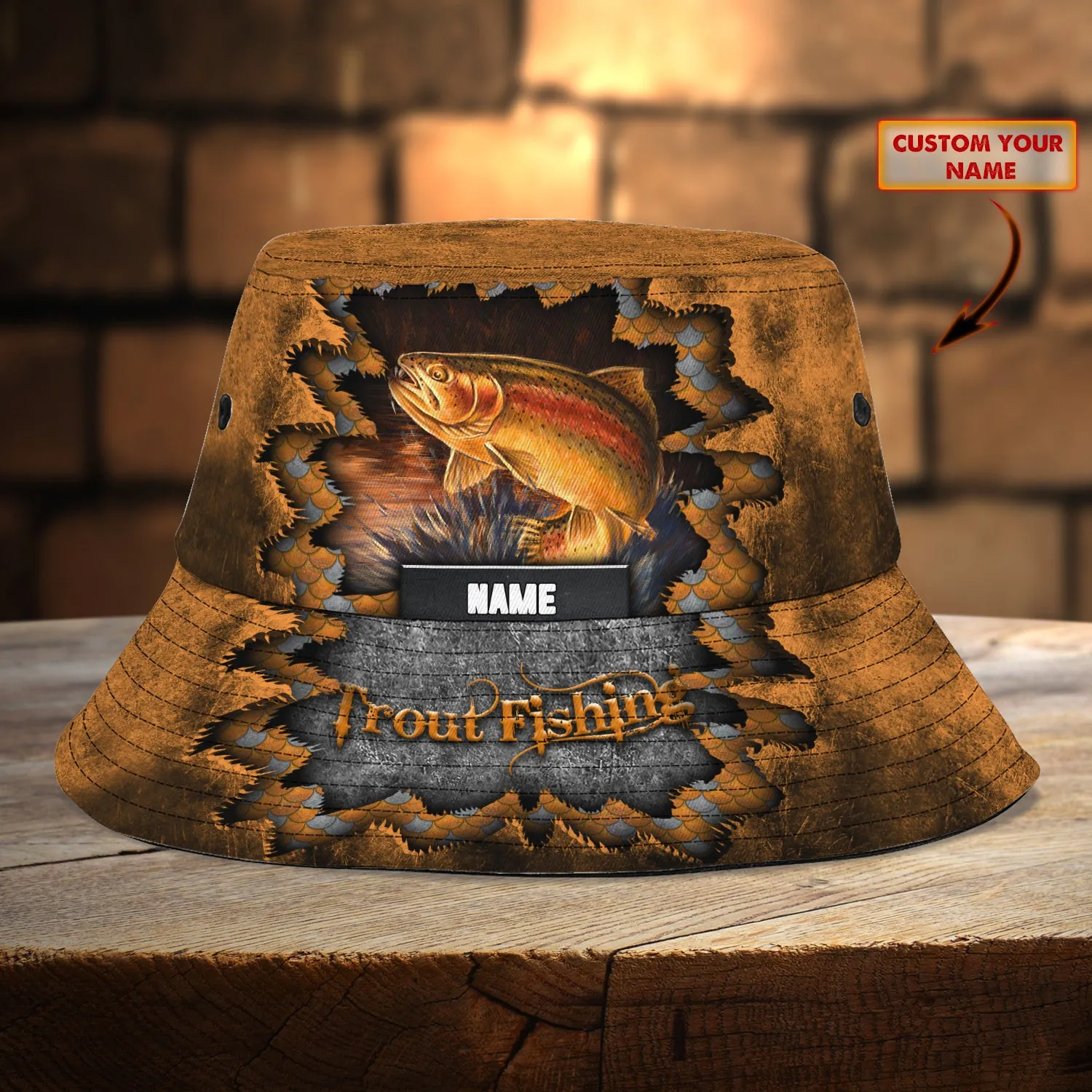 Custom Bucket Hat - Fishing3 - BY97