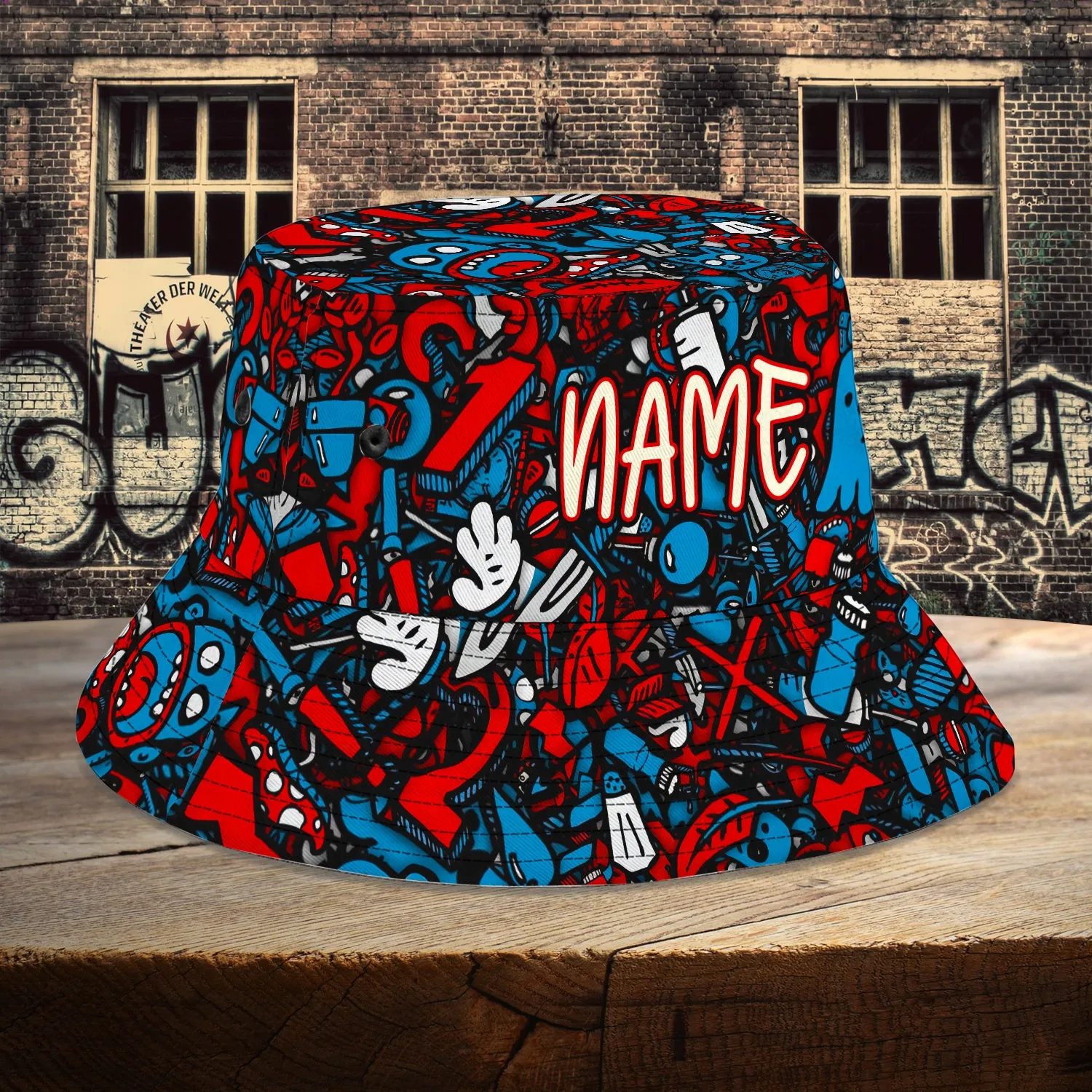 Custom Bucket Hat - Graffiti 2- Loop - Nt168 - Ct022