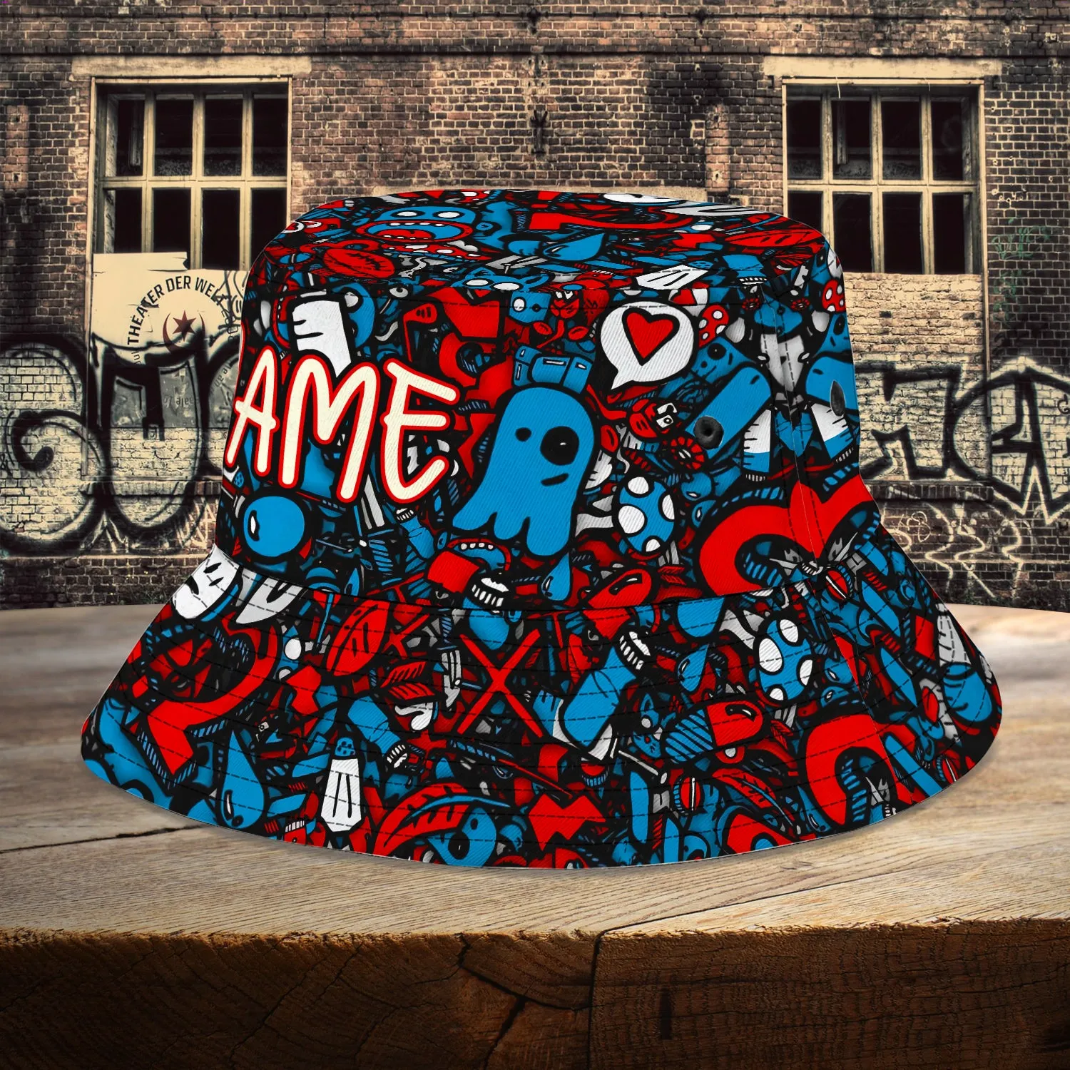 Custom Bucket Hat - Graffiti 2- Loop - Nt168 - Ct022