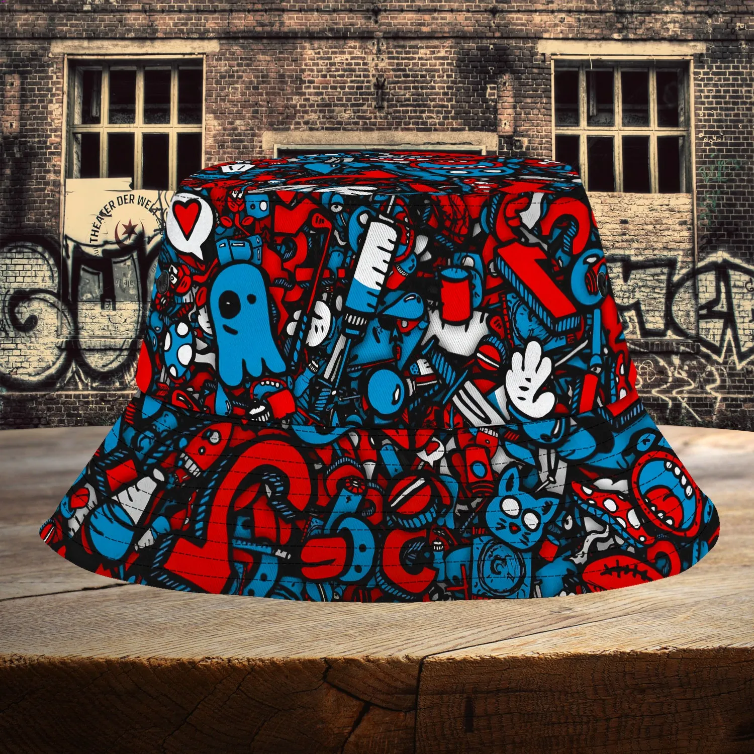 Custom Bucket Hat - Graffiti 2- Loop - Nt168 - Ct022