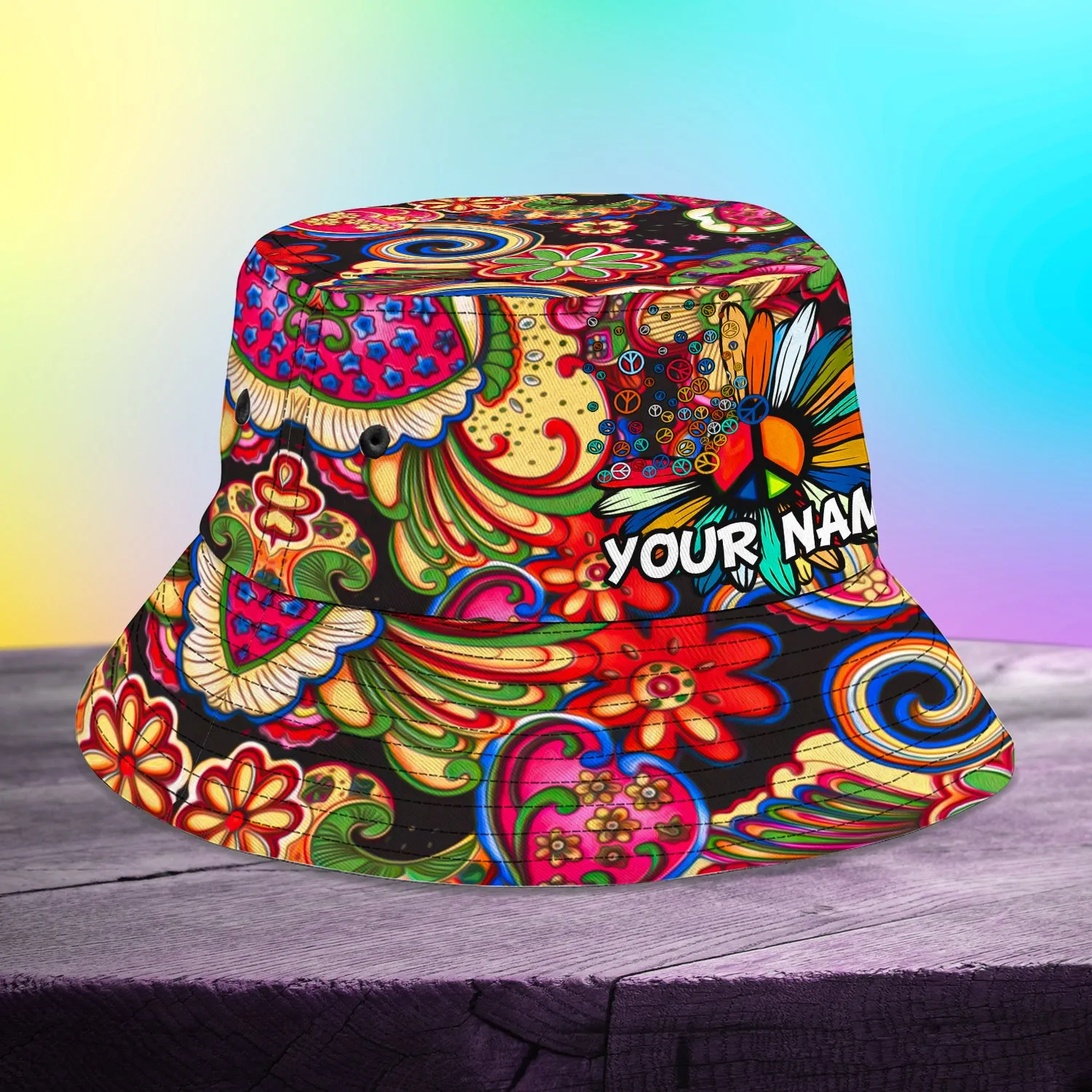 Custom Bucket Hat - Hippie 02