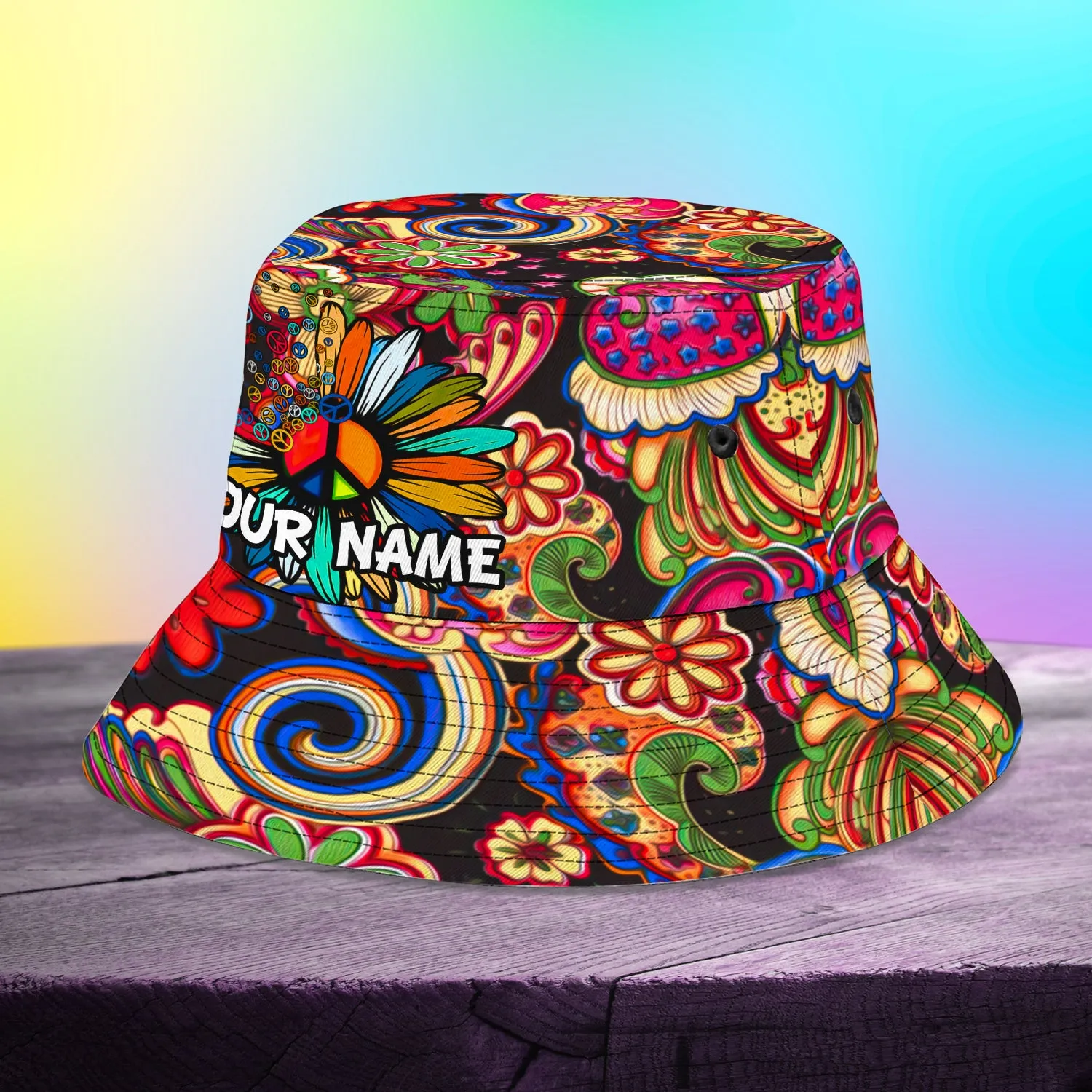 Custom Bucket Hat - Hippie 02
