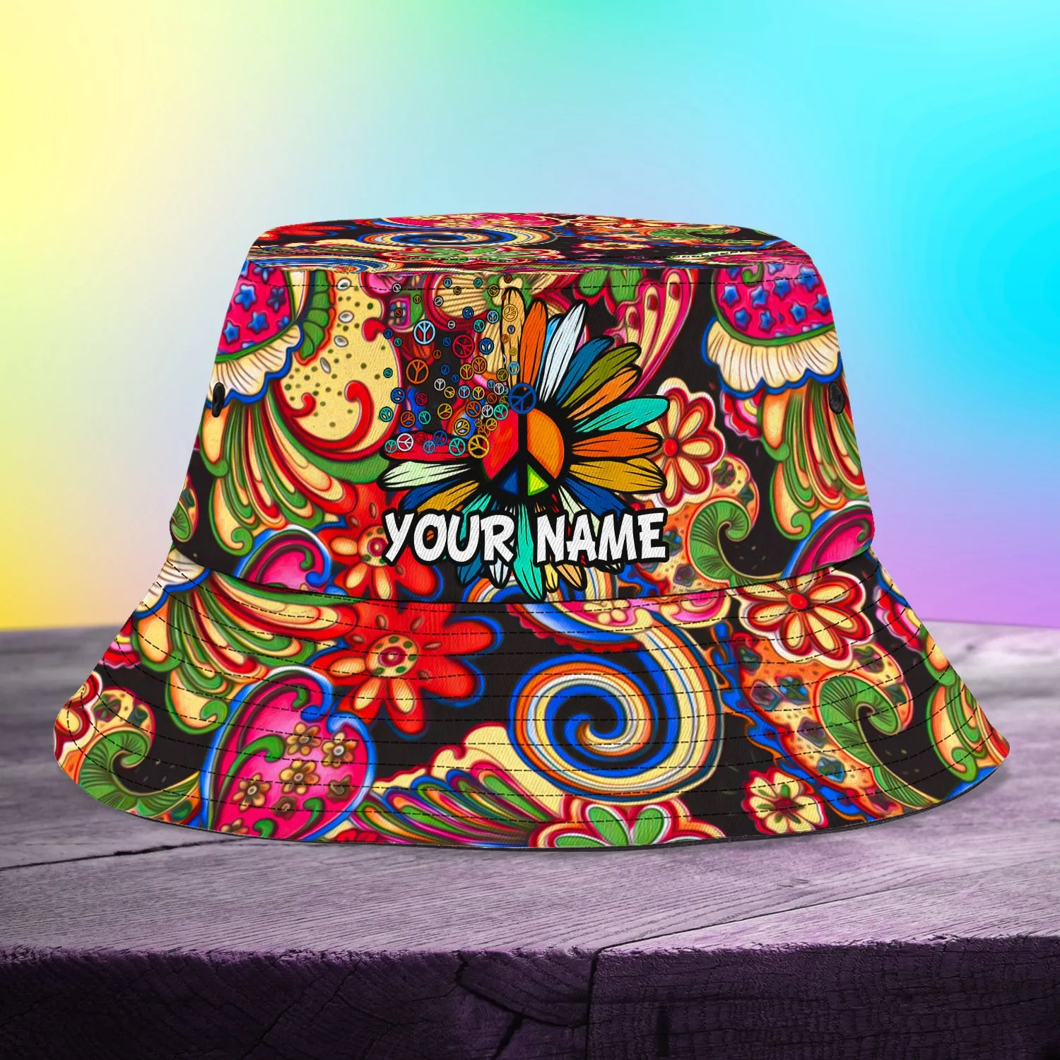 Custom Bucket Hat - Hippie 02