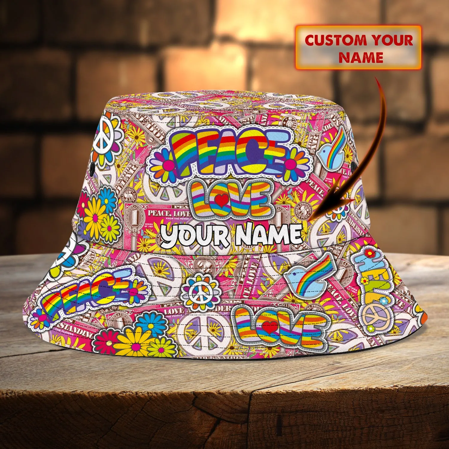 Custom Bucket Hat - Hippie 04