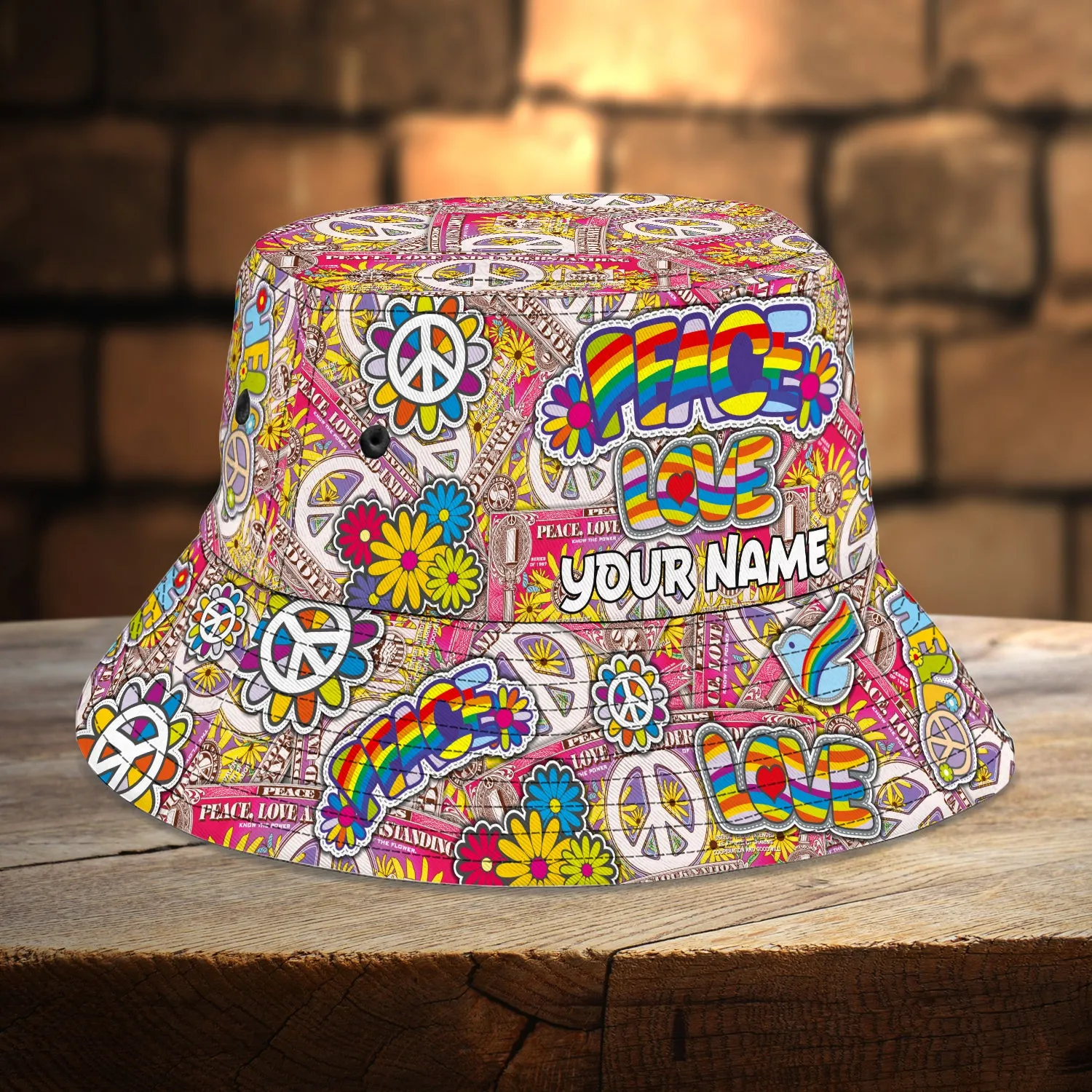 Custom Bucket Hat - Hippie 04