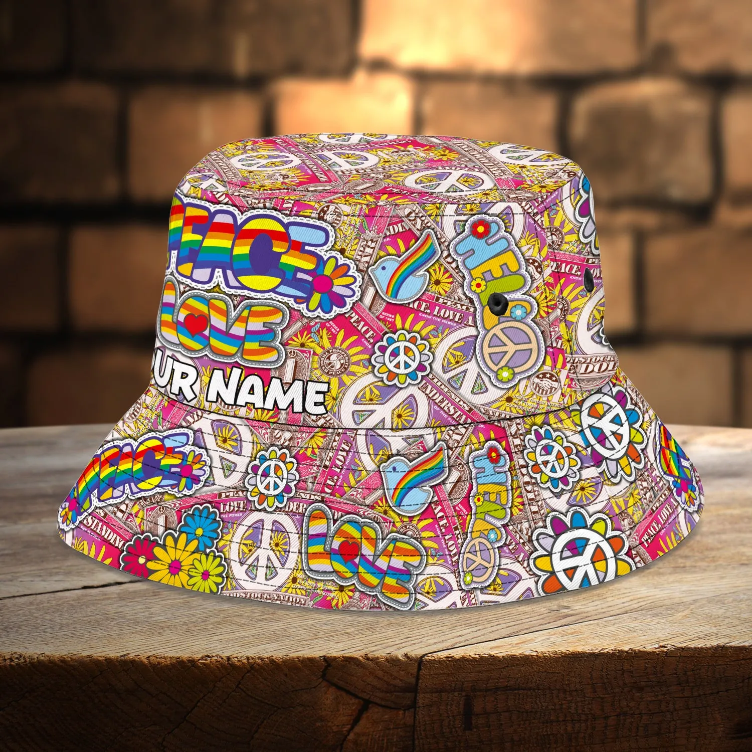 Custom Bucket Hat - Hippie 04