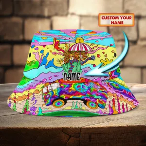 Custom Bucket Hat - Hippie Car - 456