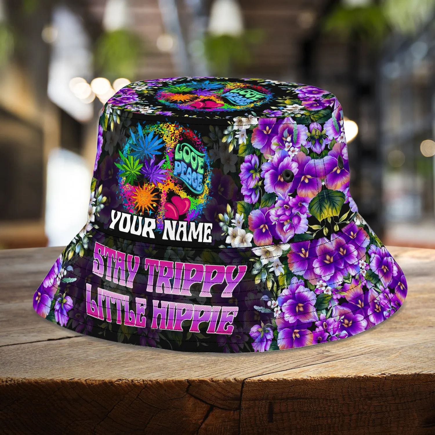 Custom Bucket Hat - Hippie Purple - 507