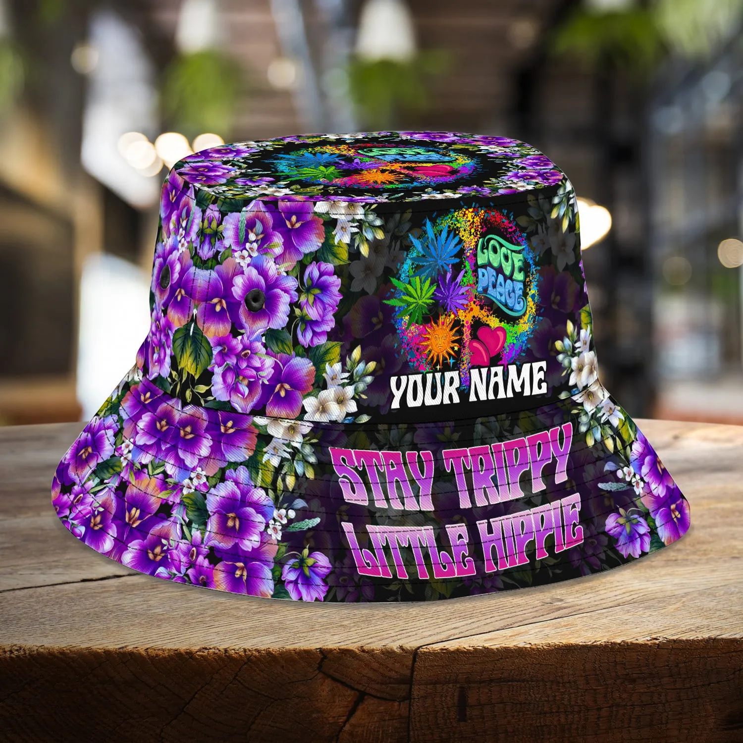 Custom Bucket Hat - Hippie Purple - 507