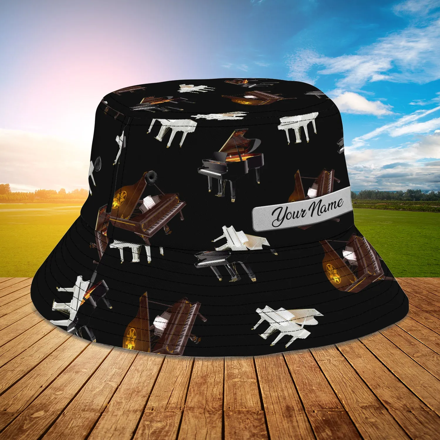 Custom Bucket Hat - Piano - 659
