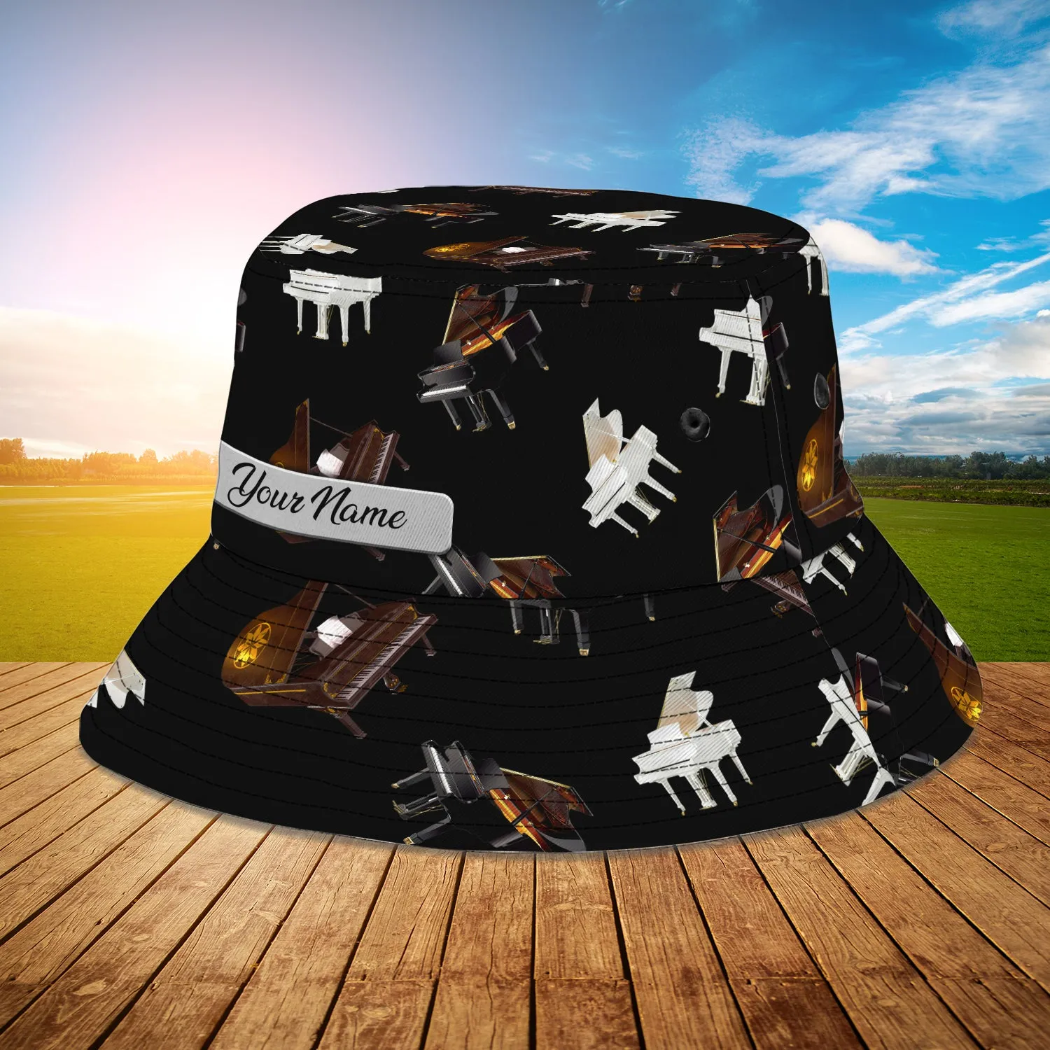 Custom Bucket Hat - Piano - 659
