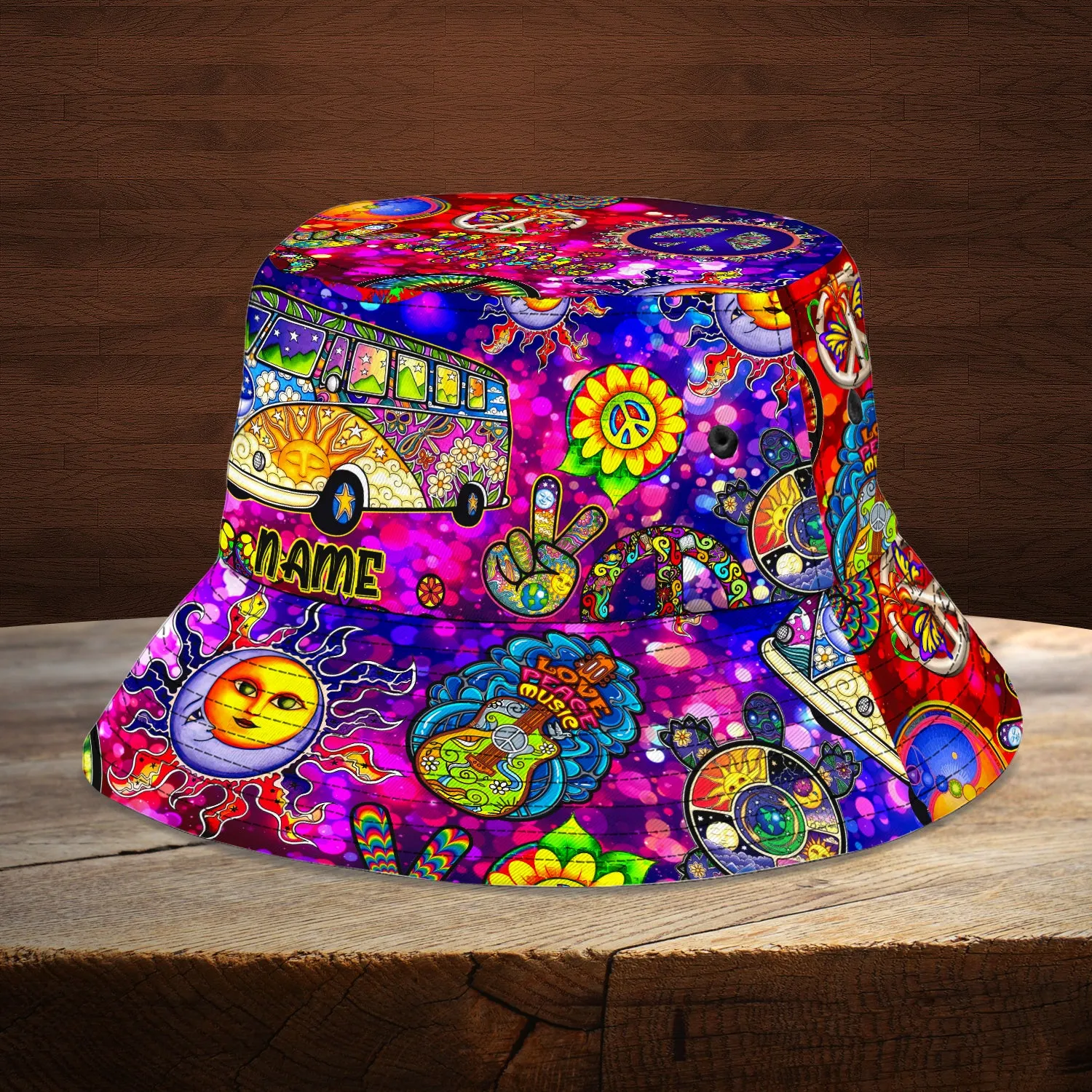 Custom Bucket Hat - V - Hippie Car 2 - 506