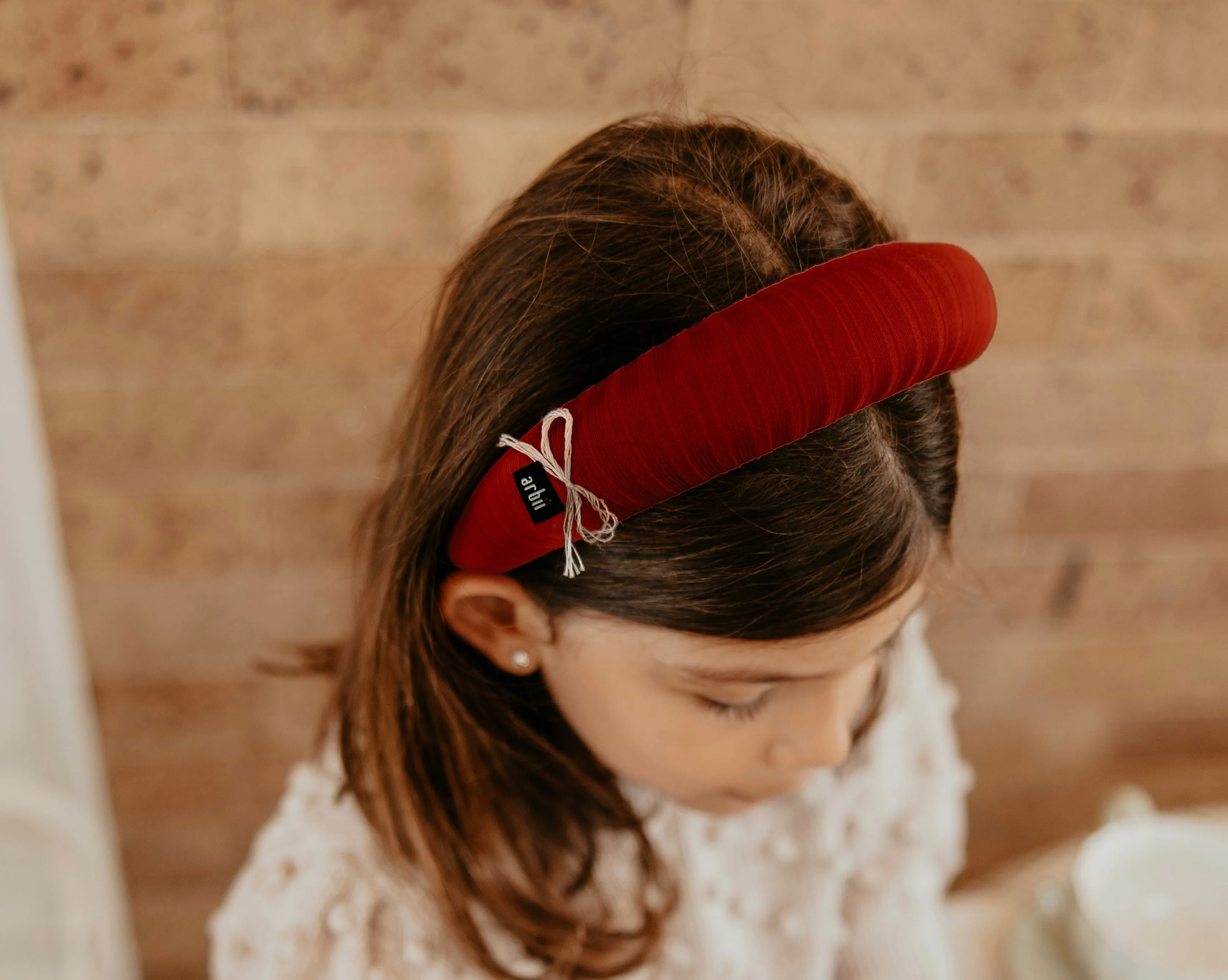 Deep Red Ribbed Headband