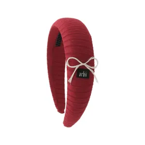 Deep Red Ribbed Headband