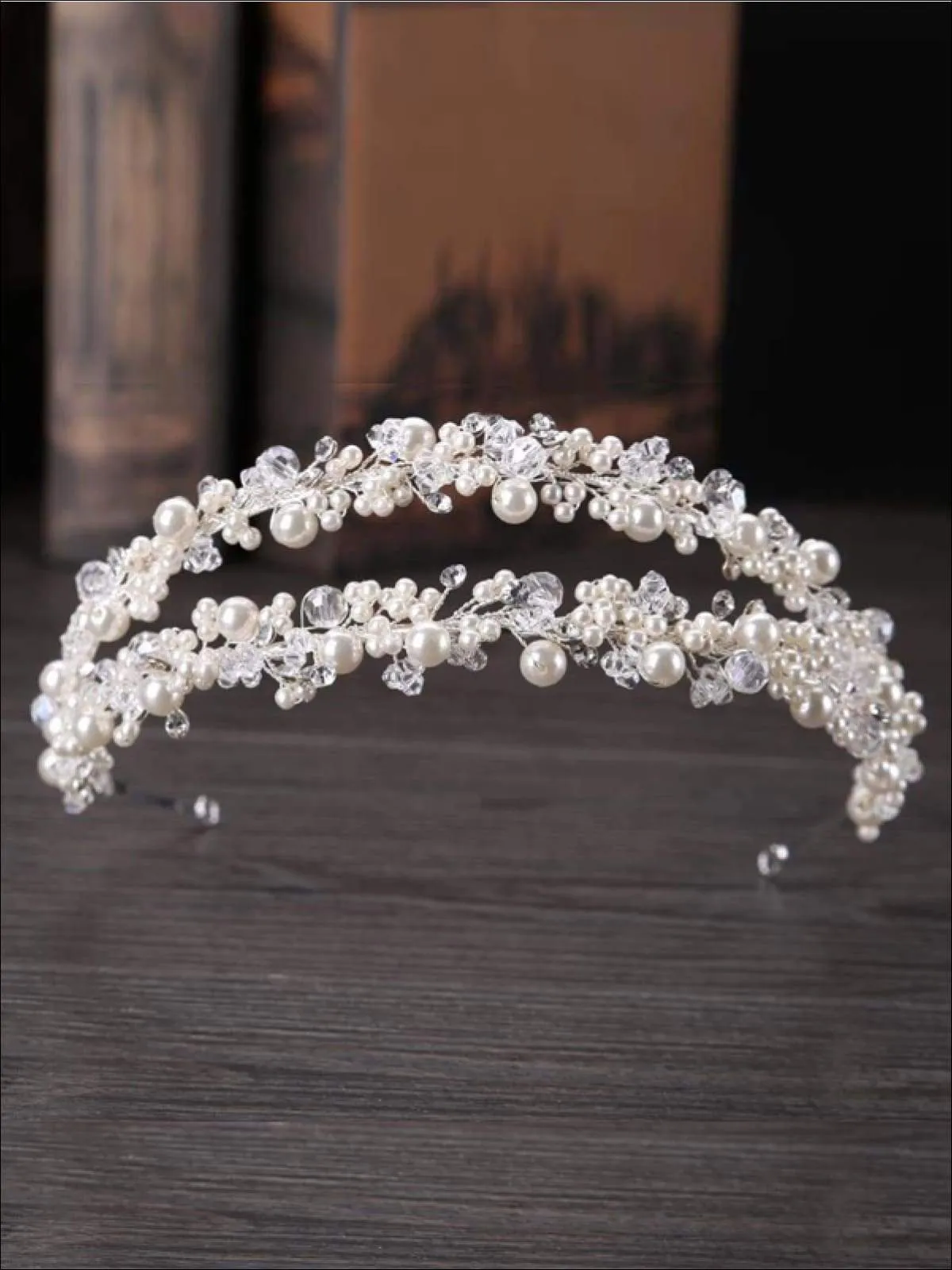 Double Layer Pearl and Crystal Beaded Headband