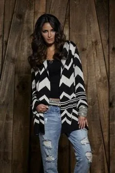 Elan | Chevron Sweater Cardigan