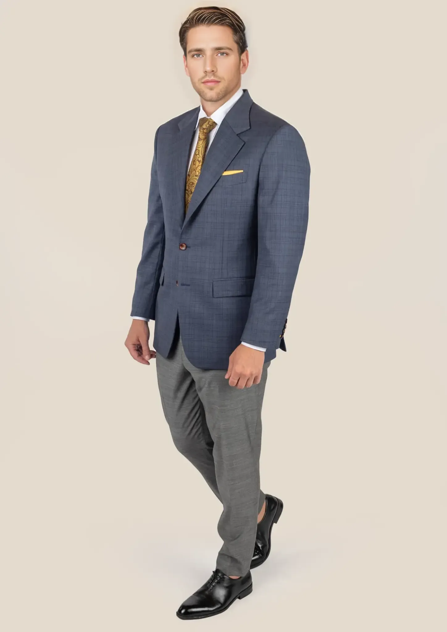 Ellis Twilight Blue Plaid Jacket