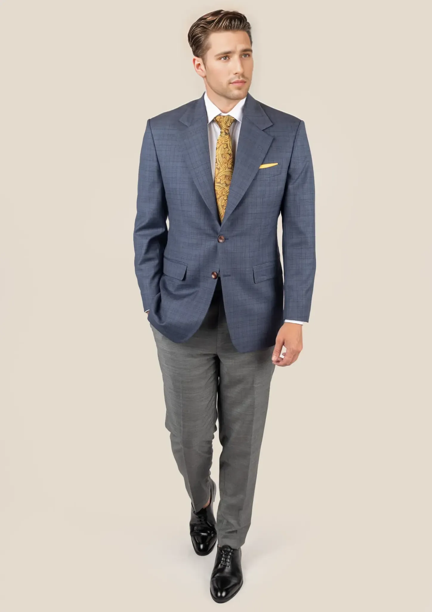 Ellis Twilight Blue Plaid Jacket