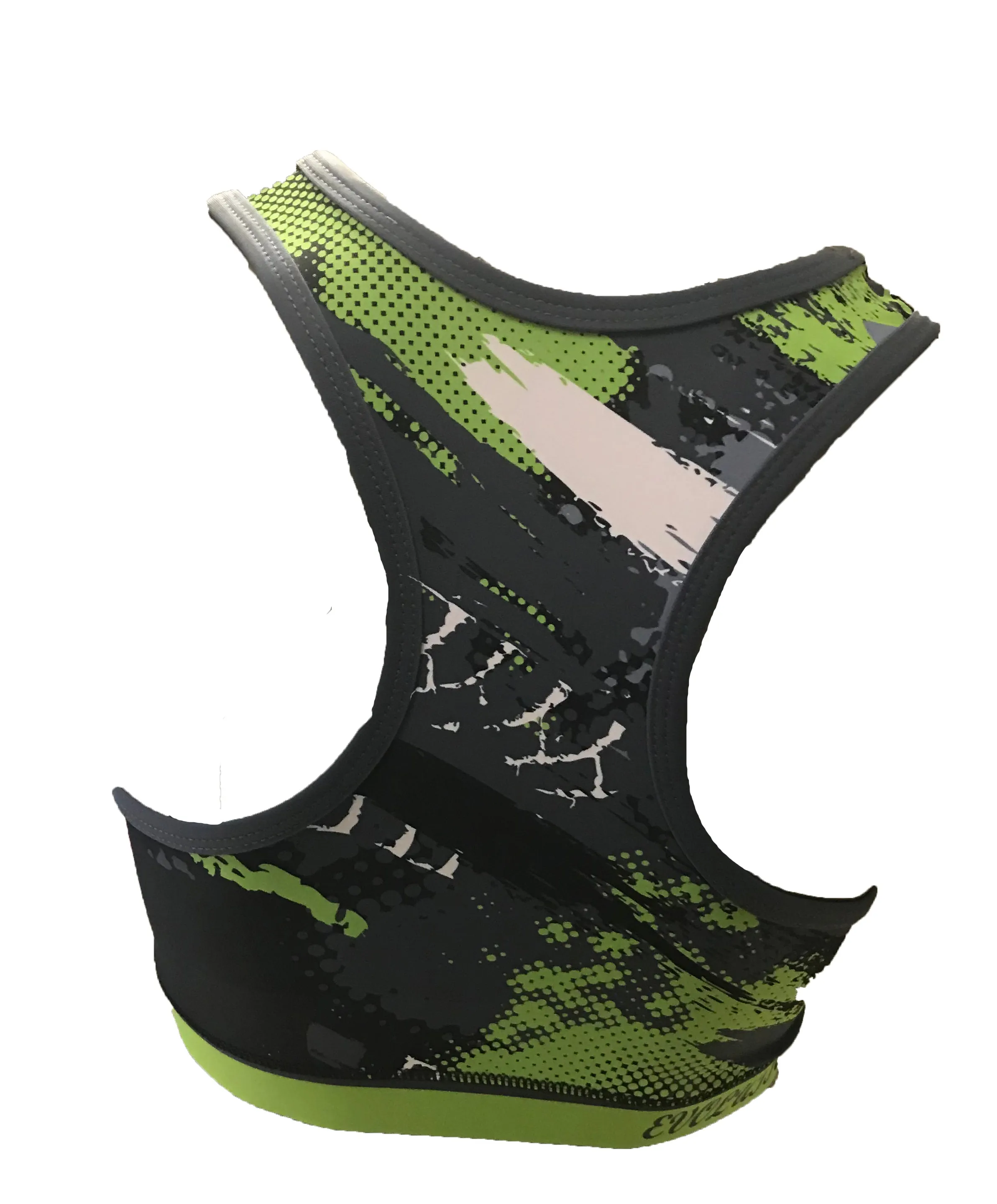 Evo9x Full dye Sublimated Racerback Sports Bra Gray/Neon